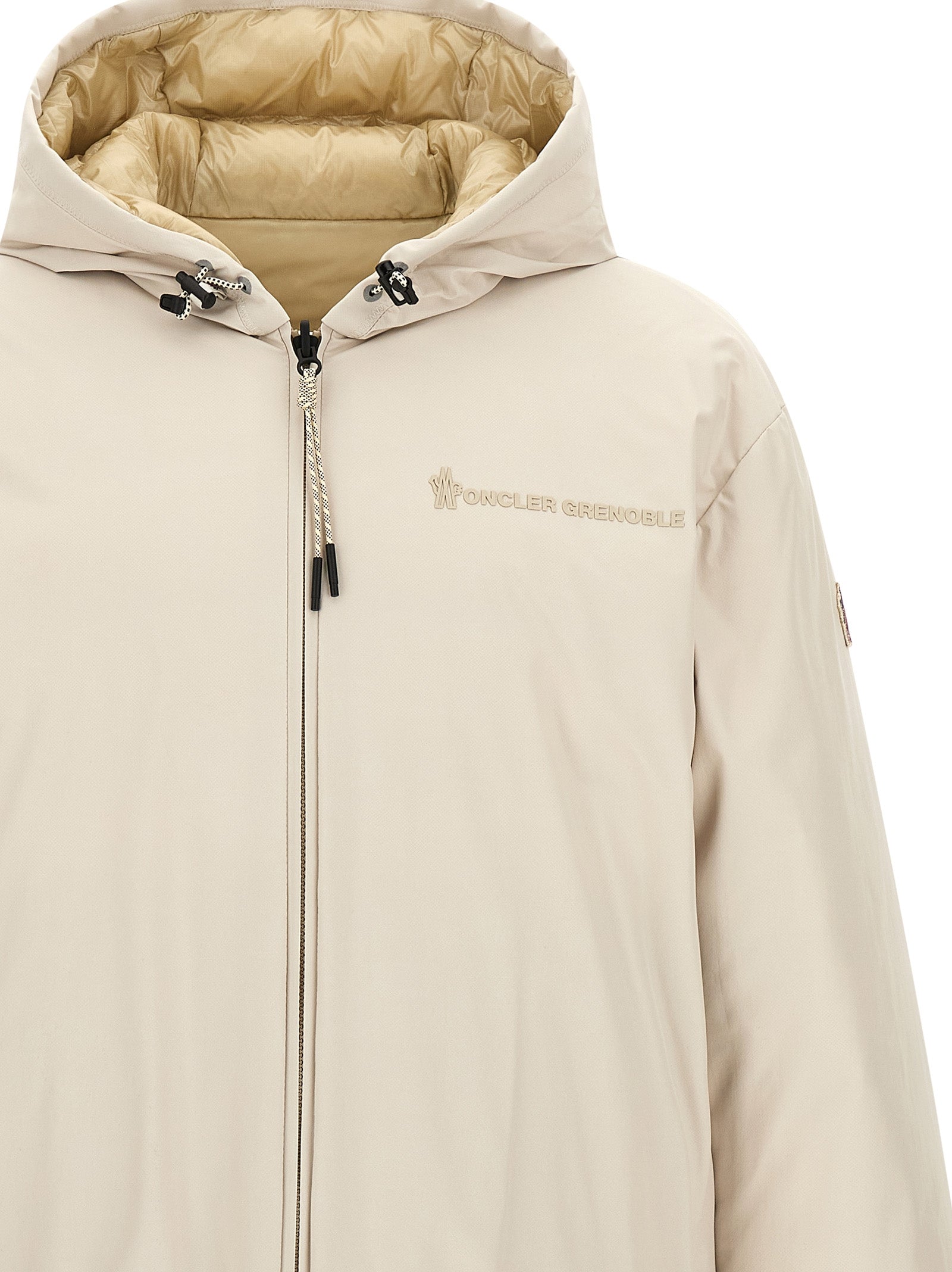 Moncler Grenoble Beige Polyamide Shell Jacke