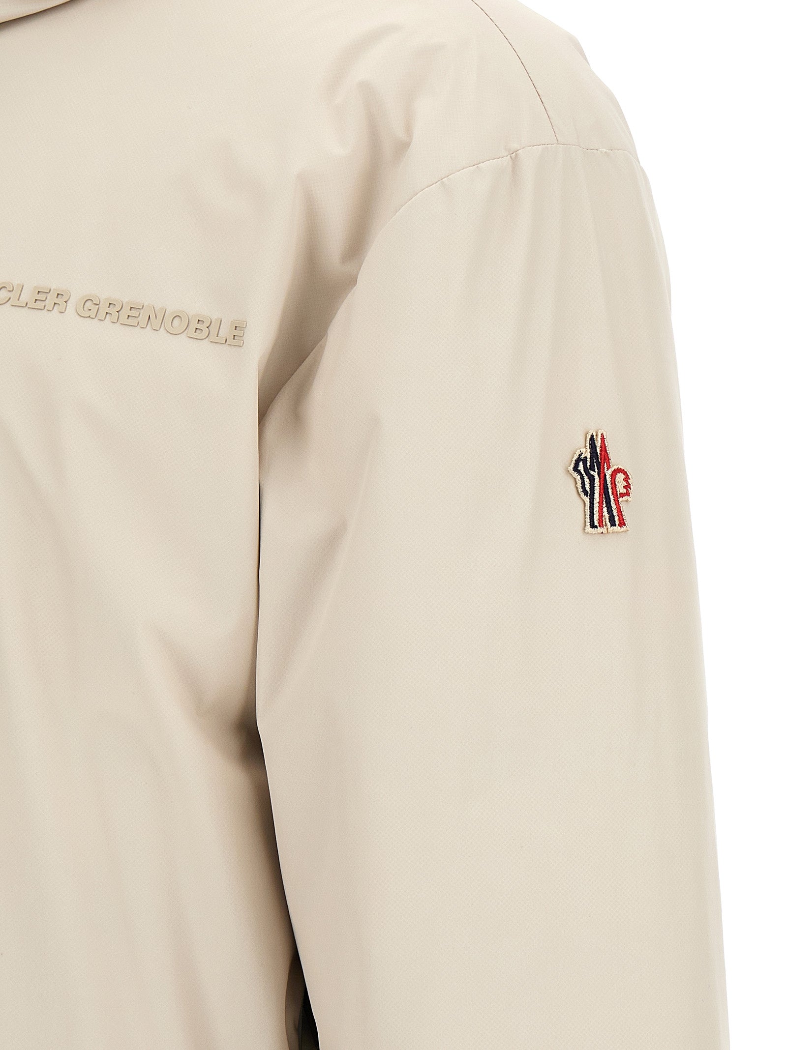 Moncler Grenoble Beige Polyamide Shell Jacke