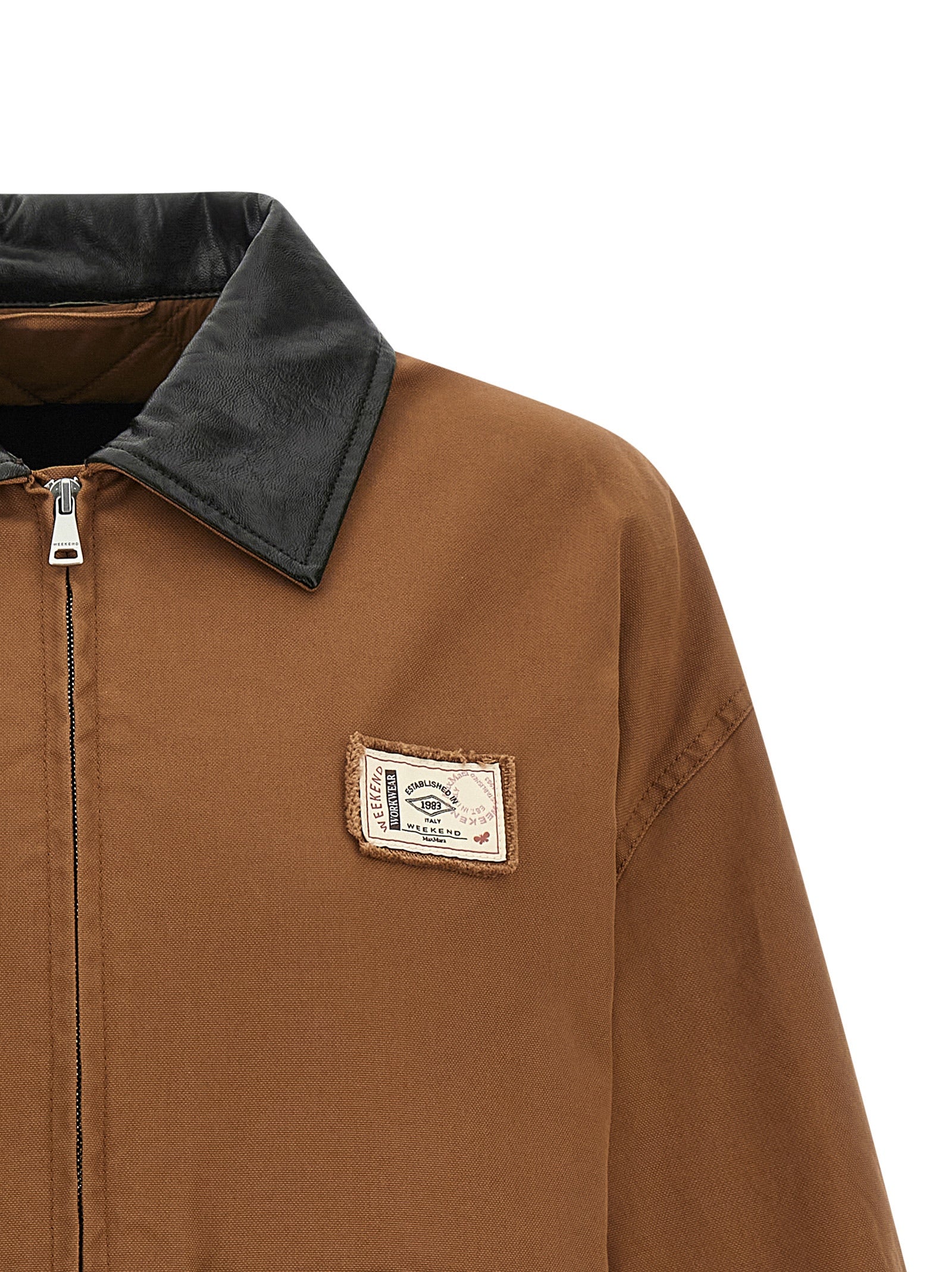 Max Mara Braune Baumwolljacke in voller Länge