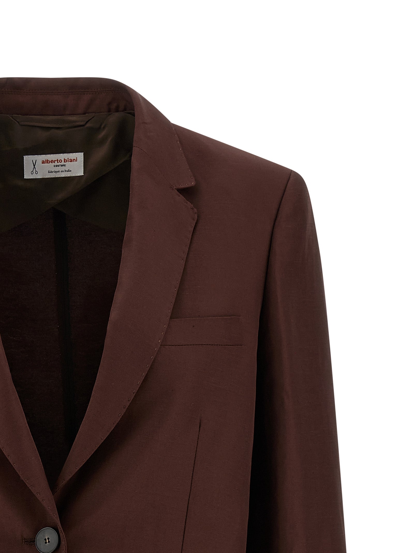 Alberto Biani Brauner Viskose-Blazer