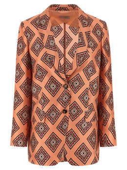 Alberto Biani Mehrfarbiger Seidenblazer