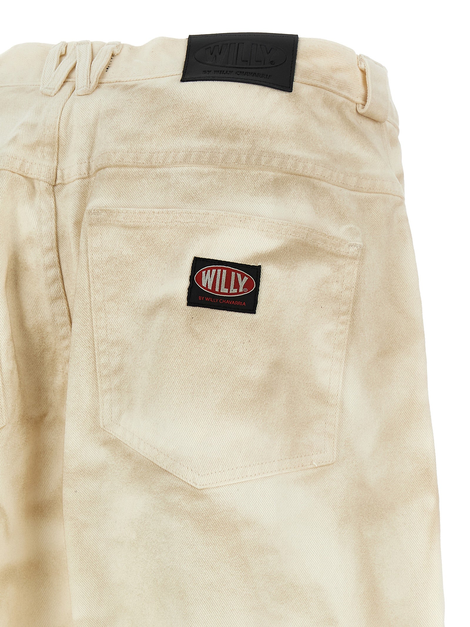 WILLY CHAVARRIA Beige Baumwoll-Jeans mit schmal zulaufendem Bein
