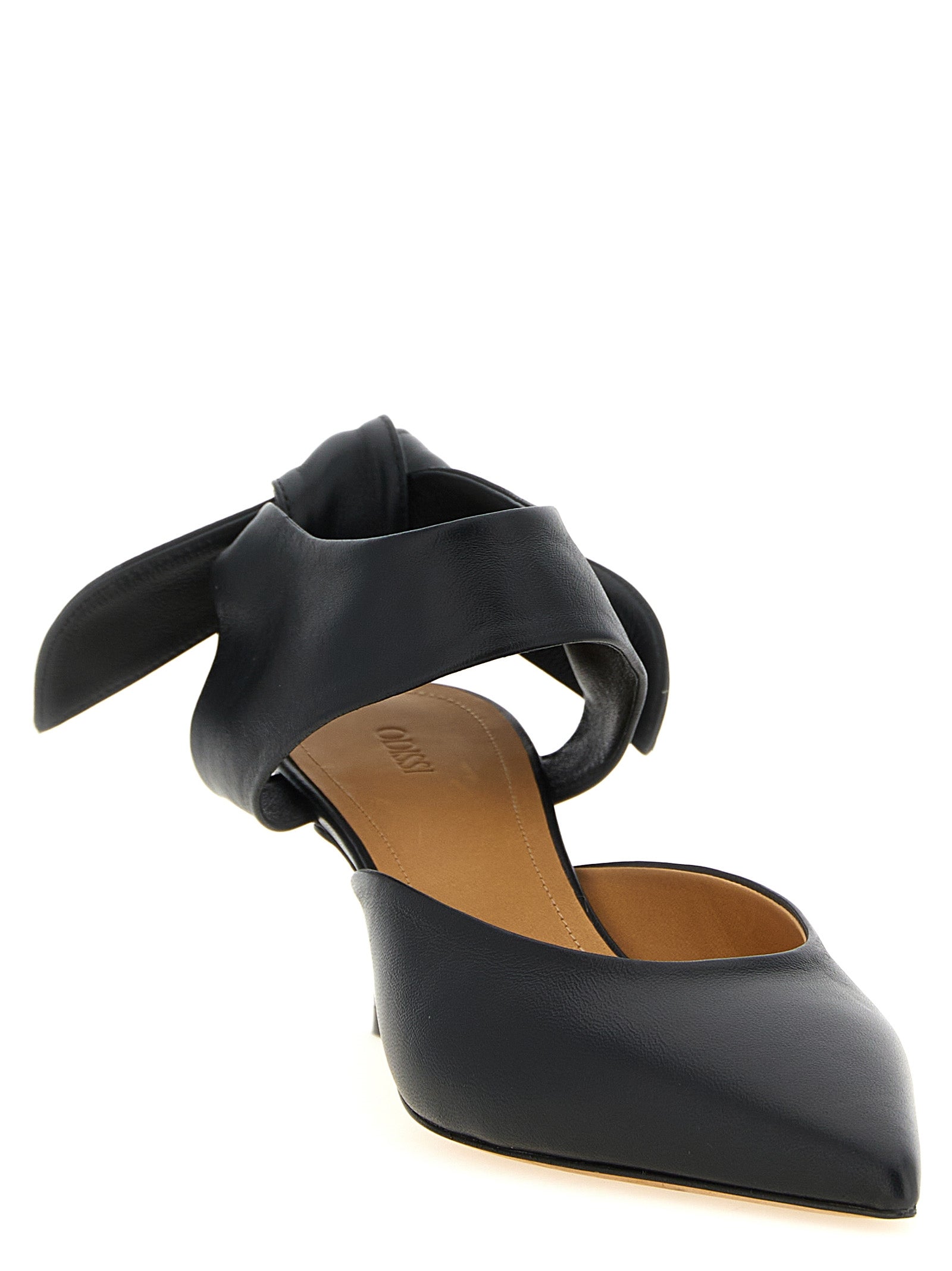 ODISSI Schwarze Pumps aus Lammleder mit mittlerem Absatz
