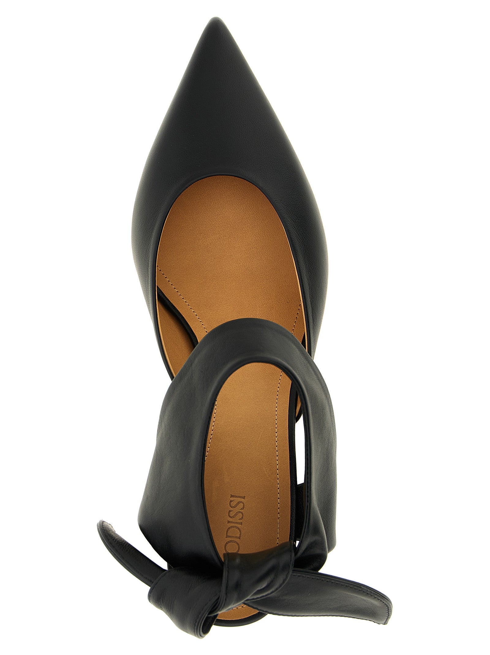 ODISSI Schwarze Pumps aus Lammleder mit mittlerem Absatz