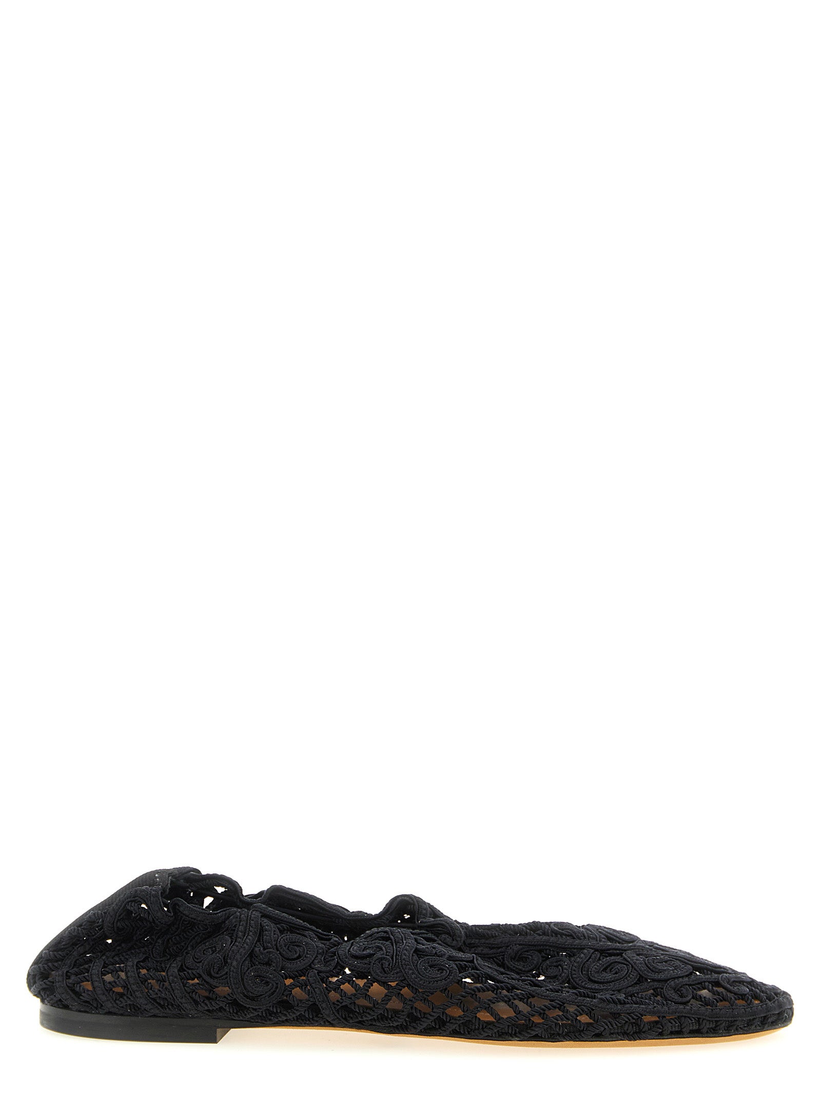ODISSI Schwarze Ballerinas aus Polyester