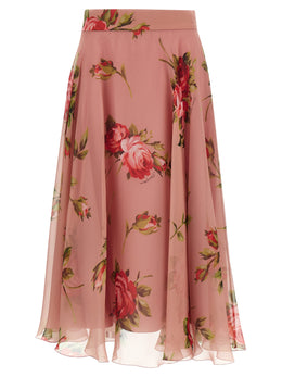 Dolce & Gabbana Mehrfarbiger Seiden-Midirock