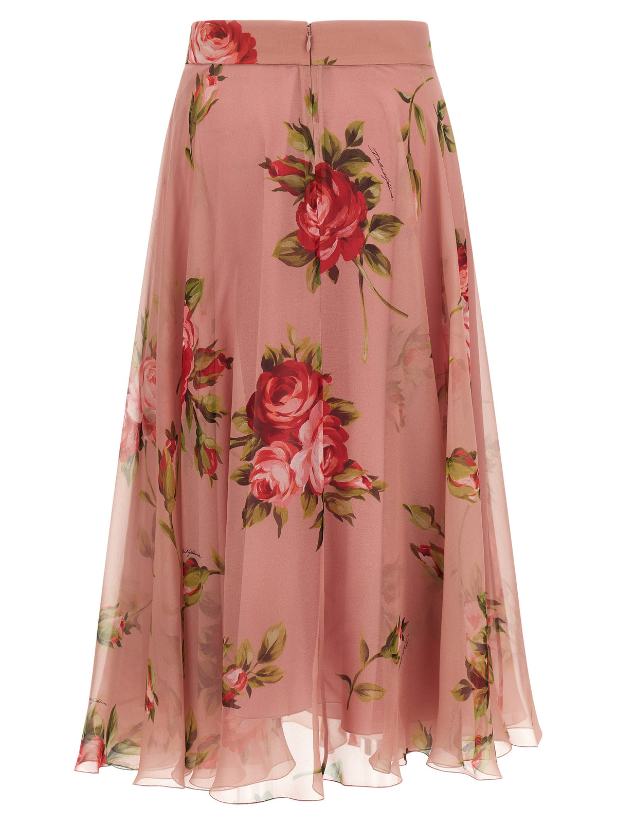 Dolce & Gabbana Mehrfarbiger Seiden-Midirock