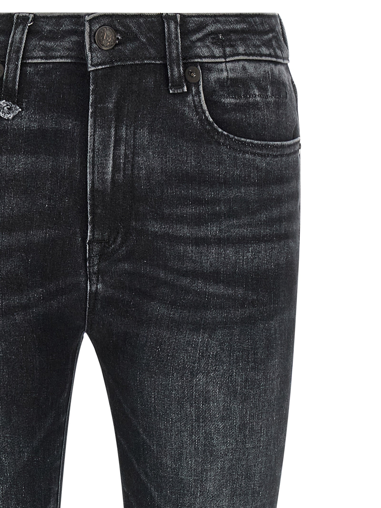 R13 Schwarze Baumwolljeans Denim