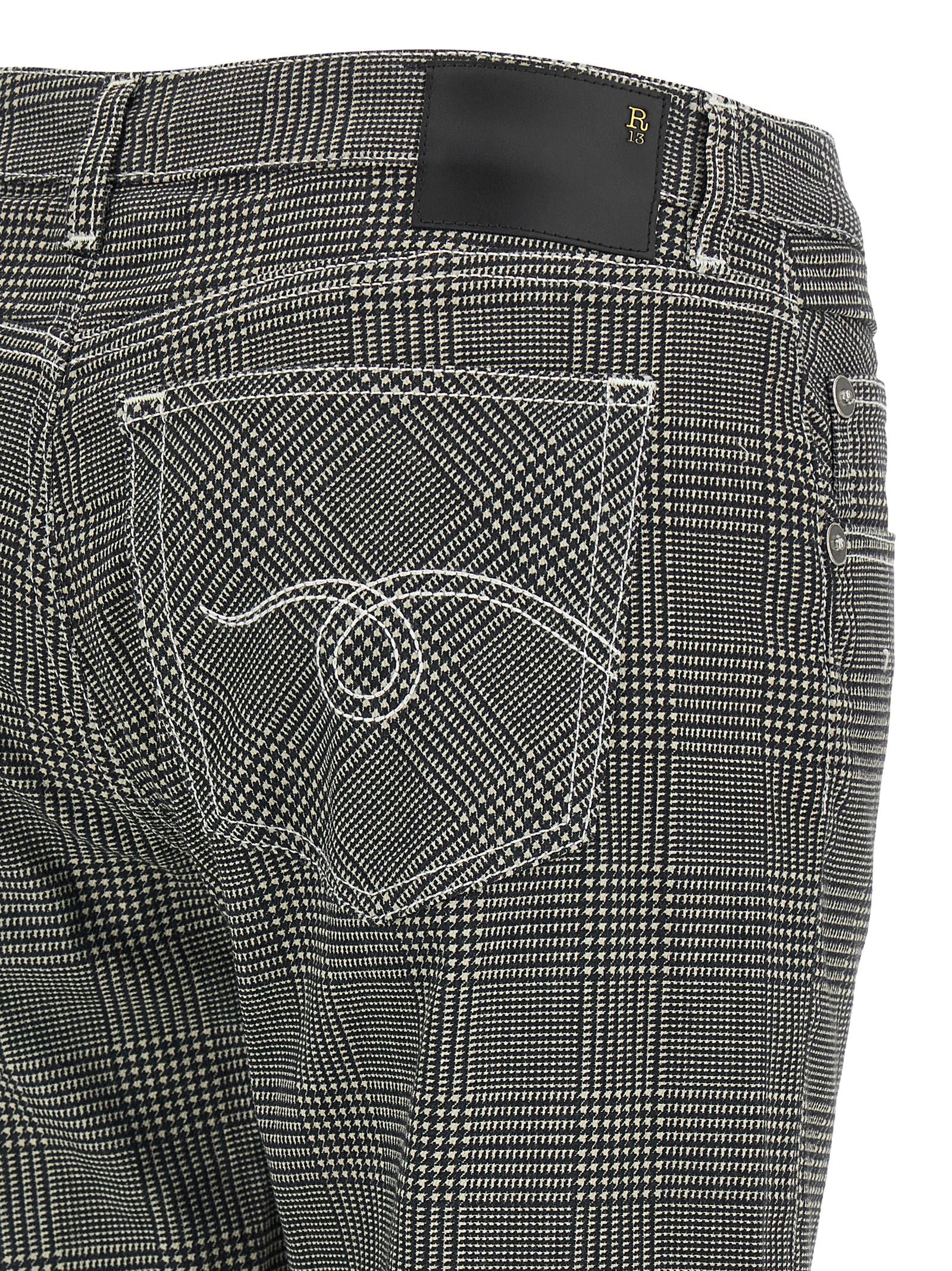 R13 Zweifarbige Baumwoll-Freizeithose