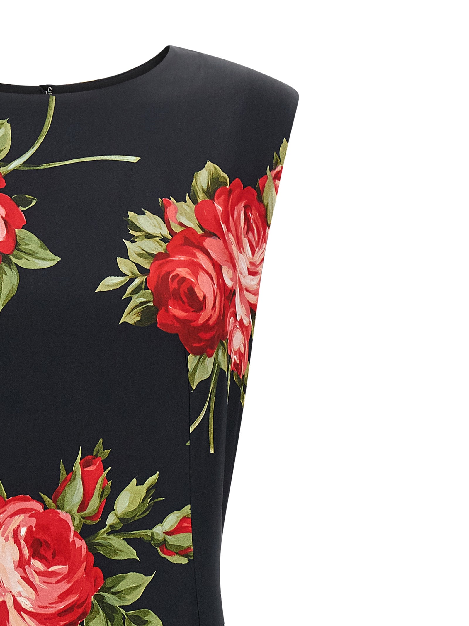 Dolce & Gabbana Schwarzes Midikleid aus Viskose