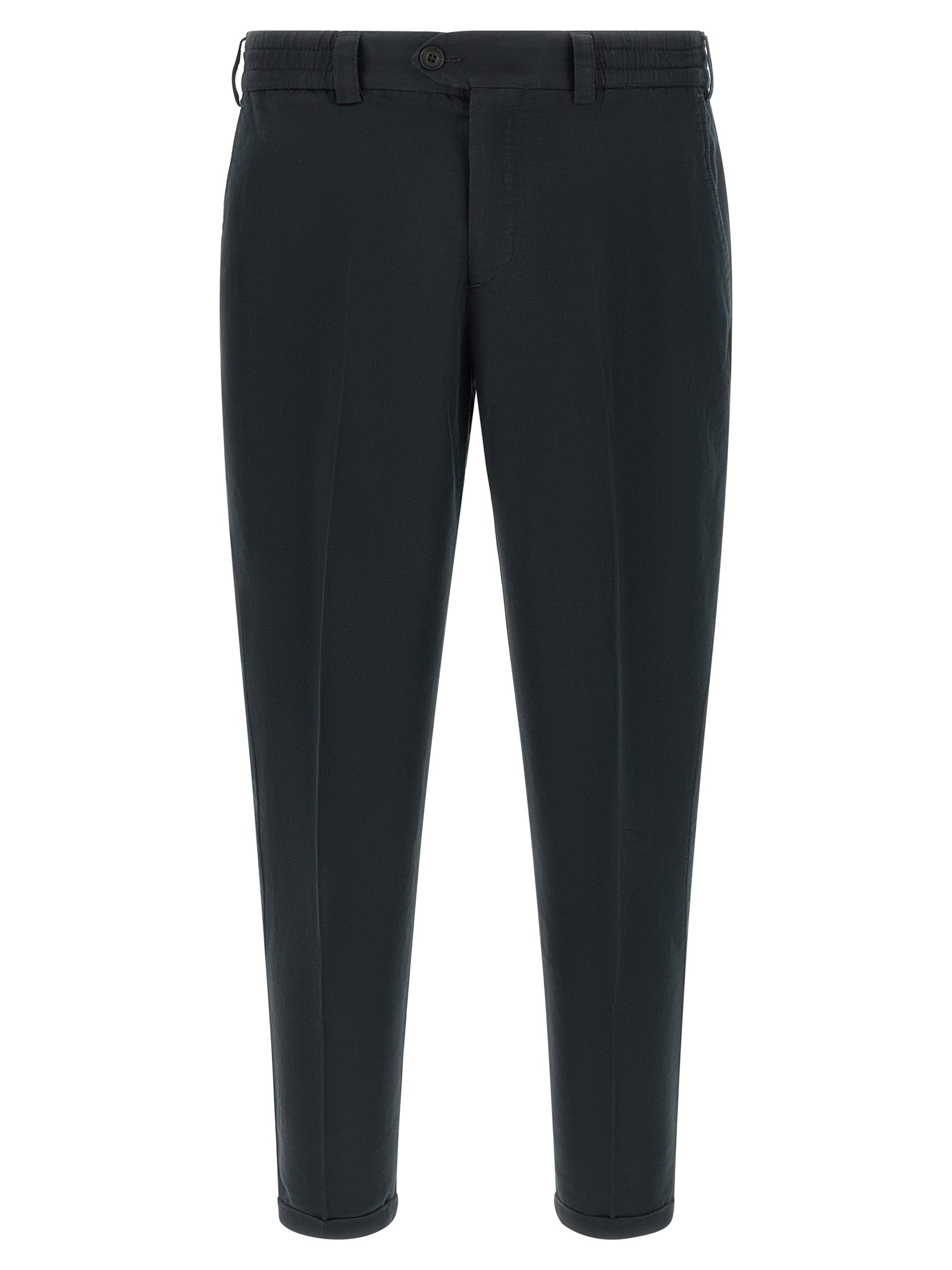 PT Torino Schwarze Leinen-Chino