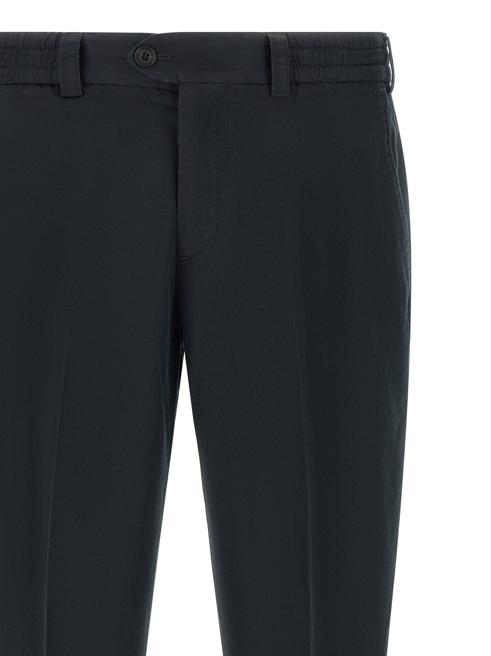 PT Torino Schwarze Leinen-Chino