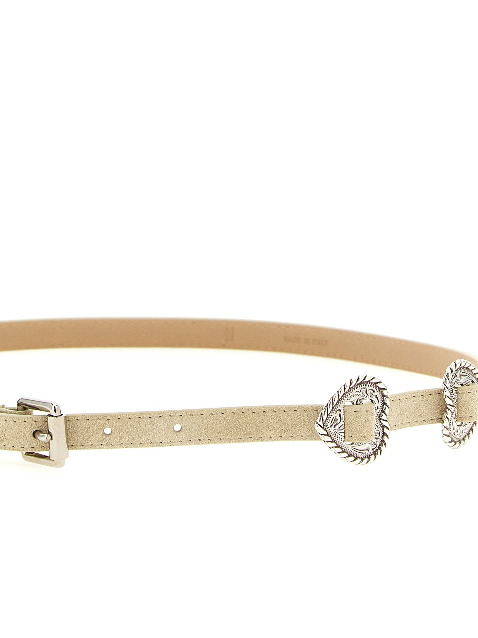 KATE CATE Beige Kalbsleder Dünner Gürtel