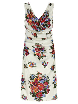 Dolce & Gabbana Weißes Midikleid aus Viskose
