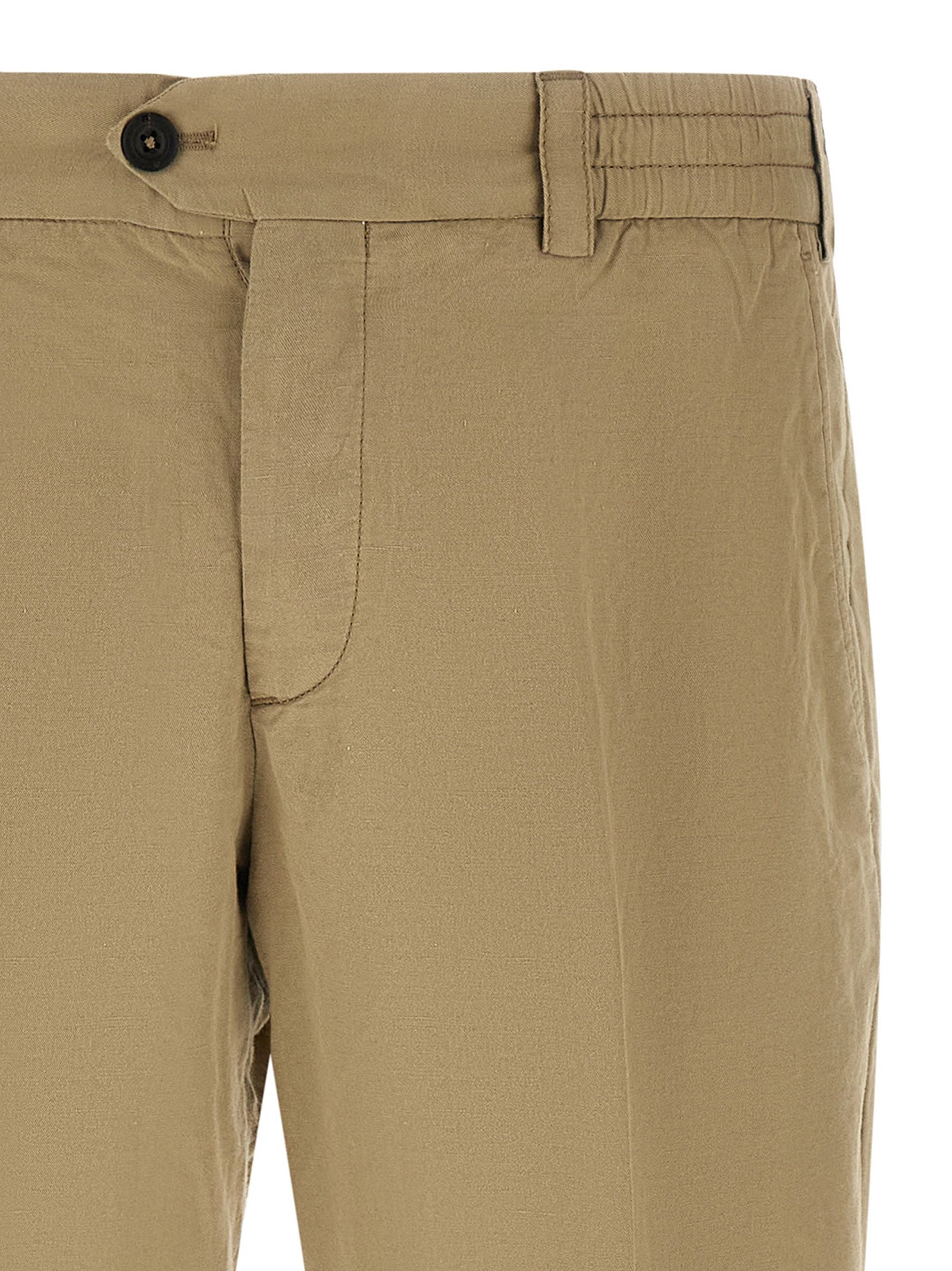 PT Torino Beige Leinen Freizeithose