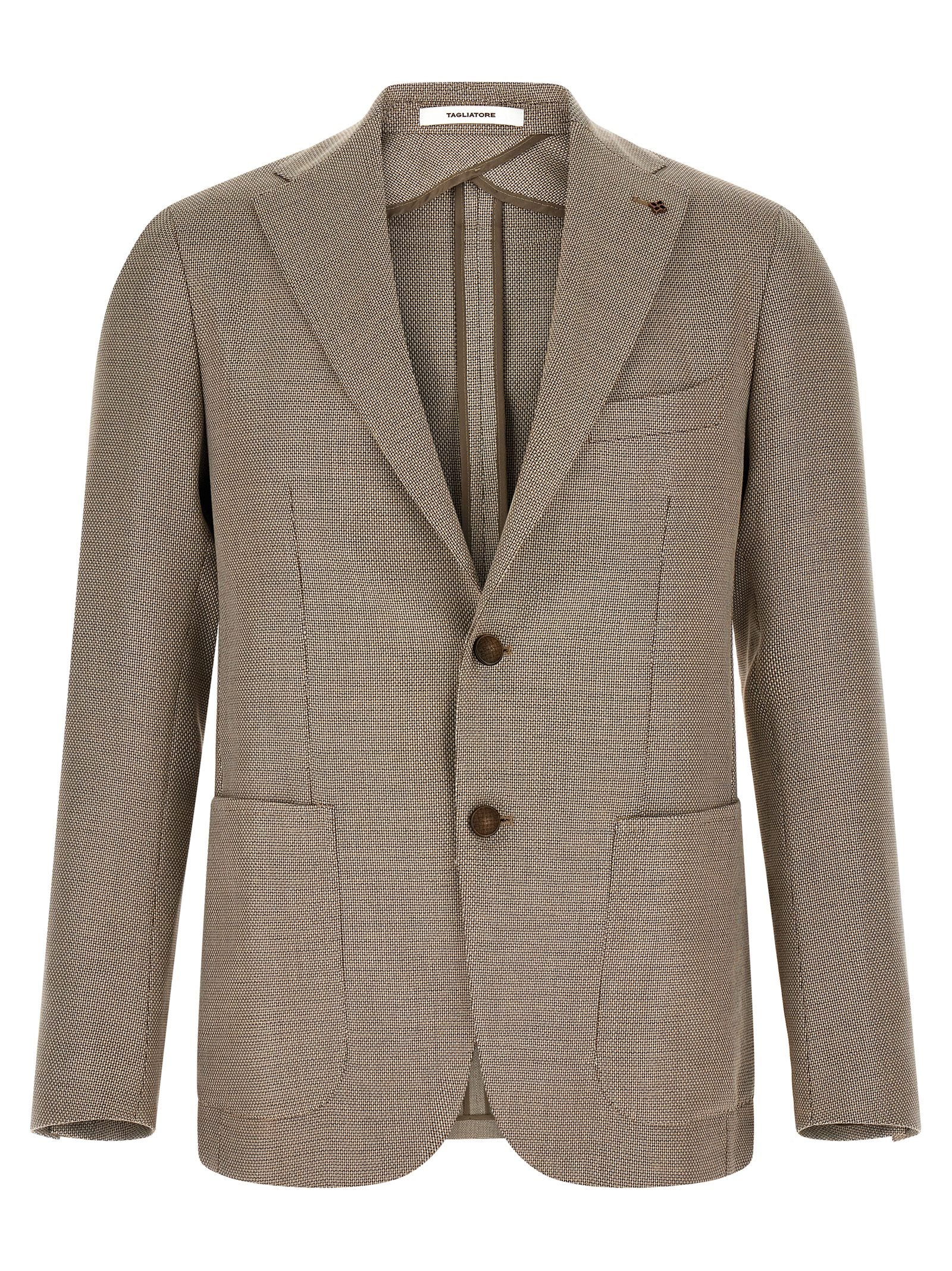 Tagliatore Brauner Baumwollblazer