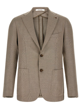 Tagliatore Brauner Baumwollblazer