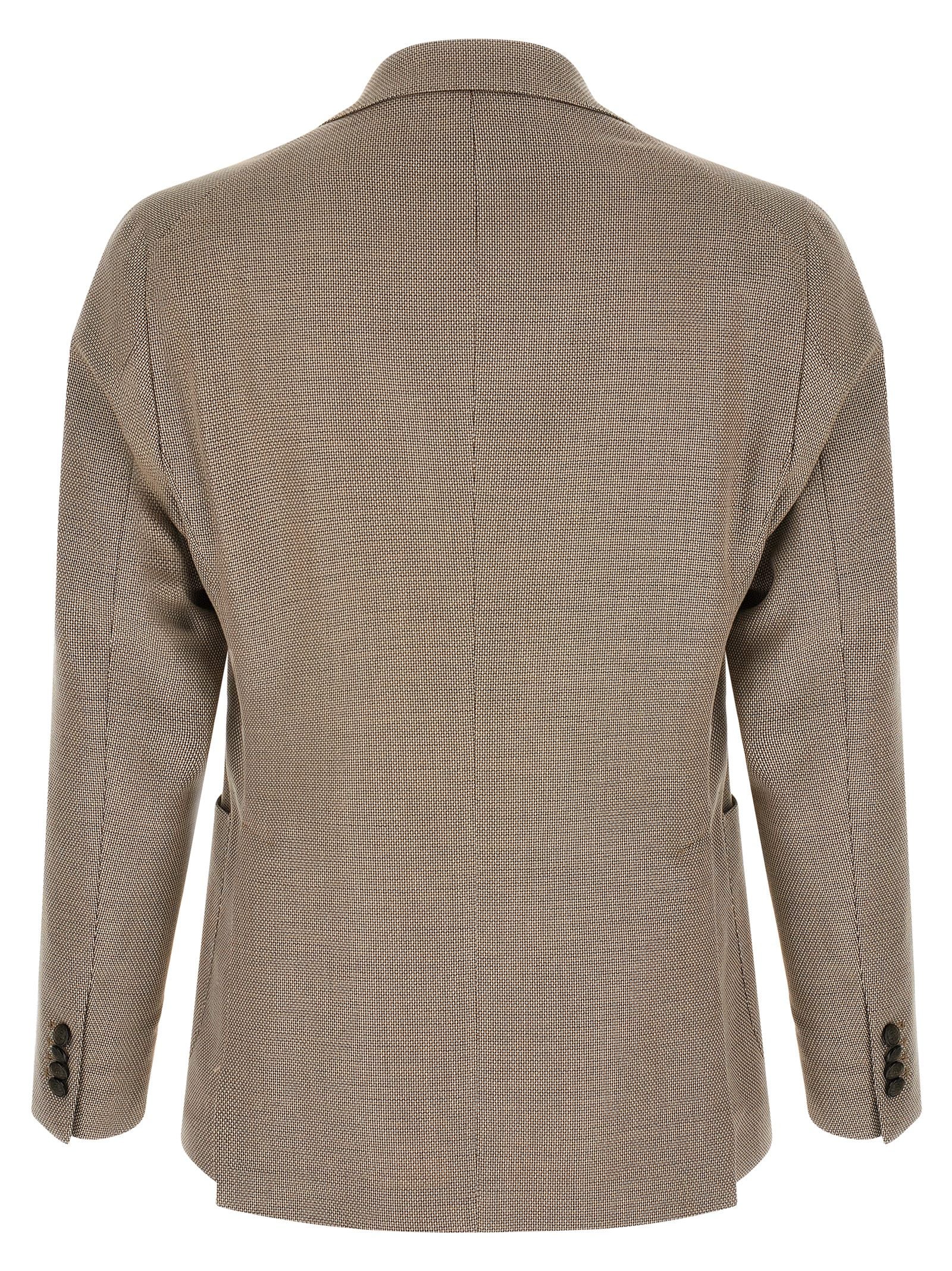 Tagliatore Brauner Baumwollblazer