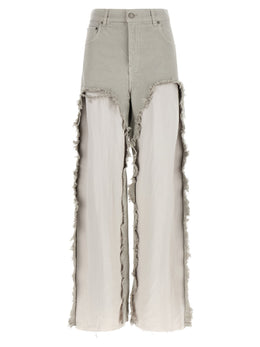 Haikure Graue Baumwoll-Jeans mit Schlag