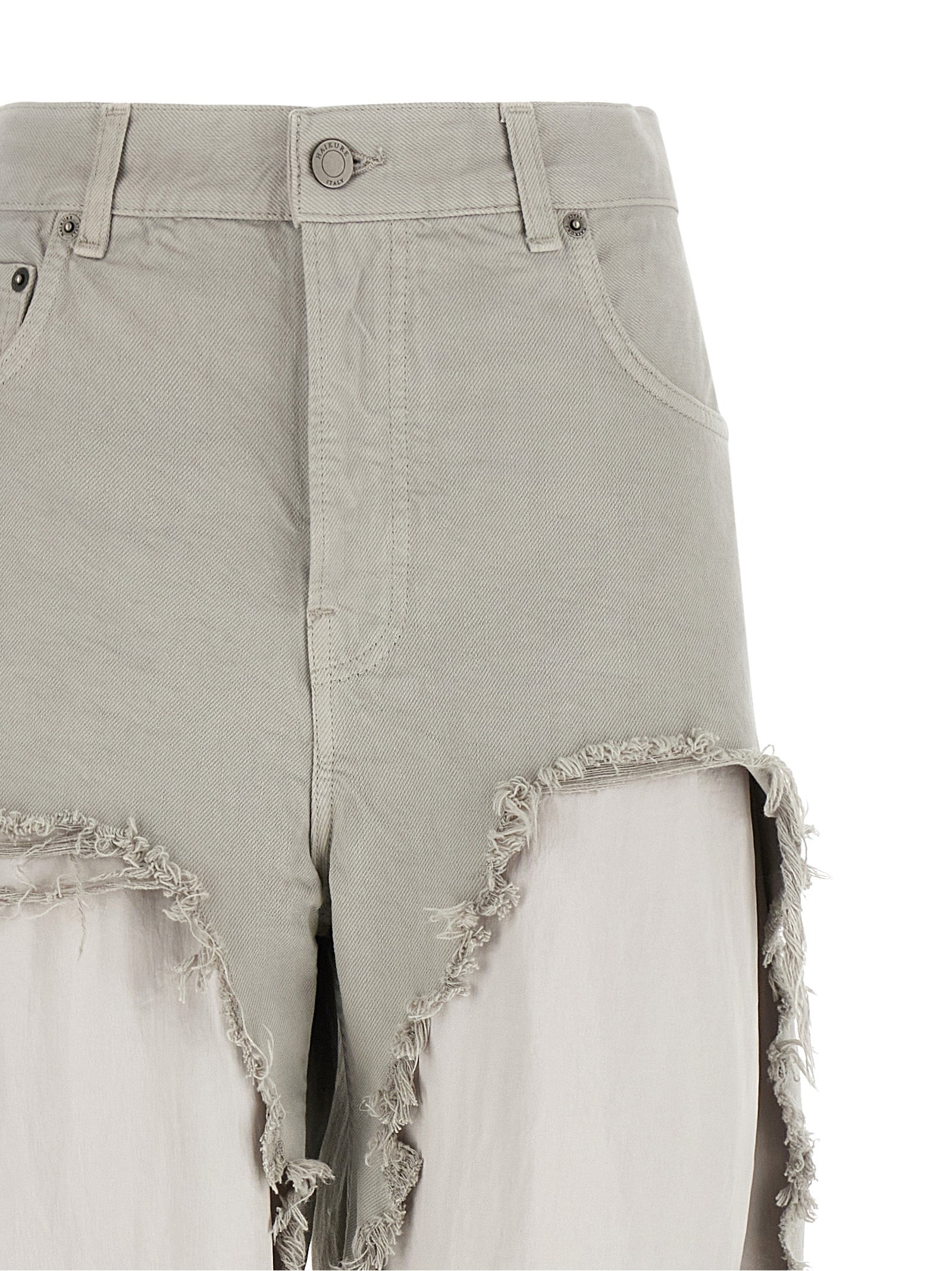 Haikure Graue Baumwoll-Jeans mit Schlag