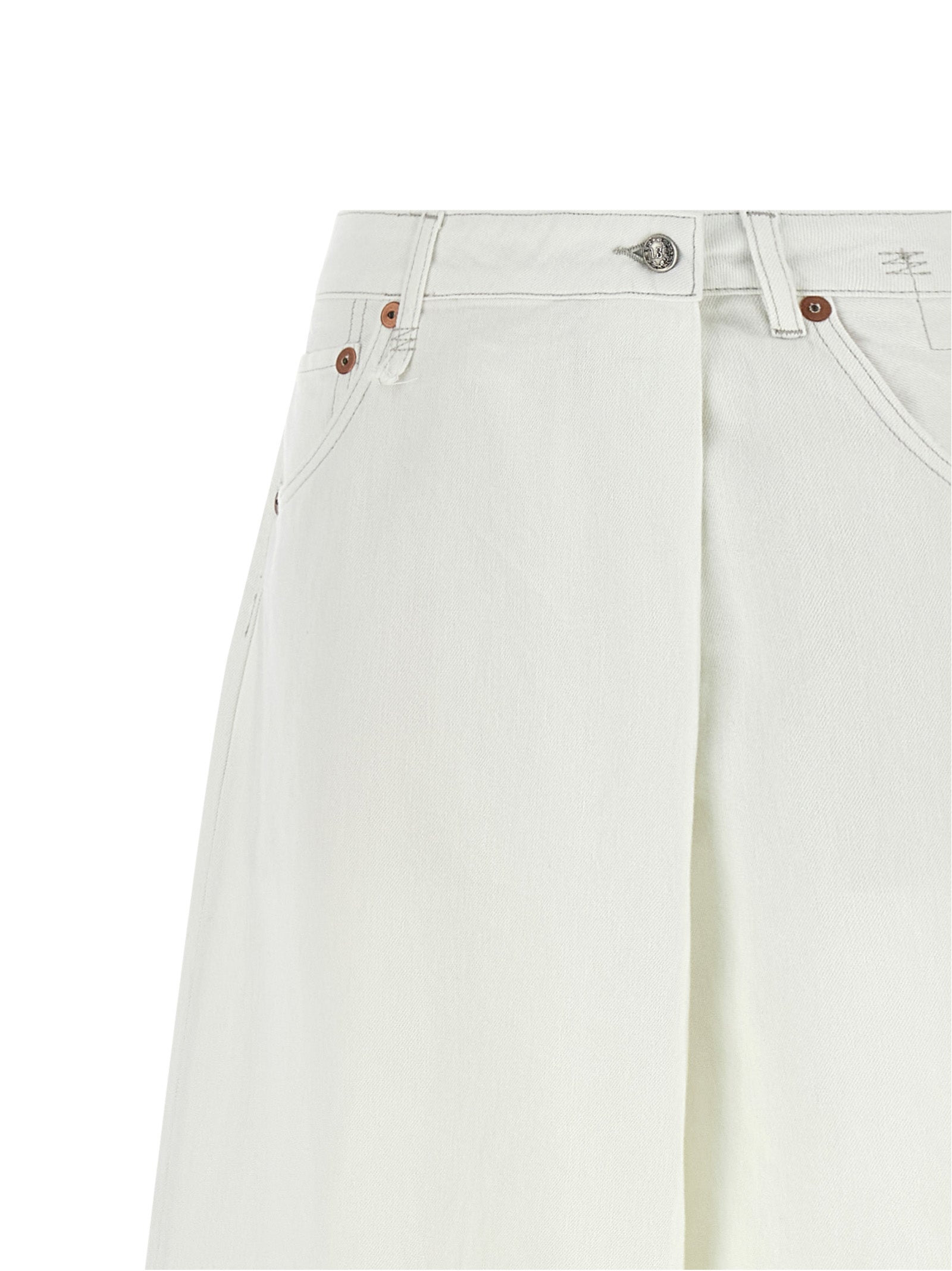 R13 Weiße Baumwoll-Jeans Denim