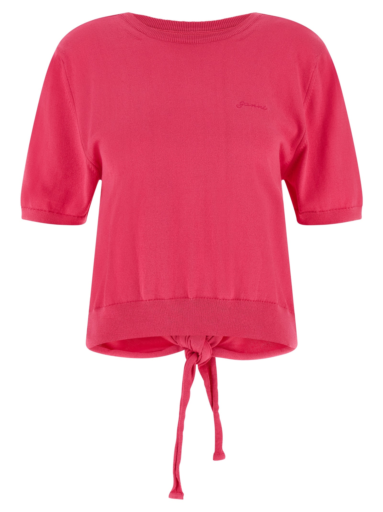 Ganni Fuchsia Cardigan aus Bio-Baumwolle