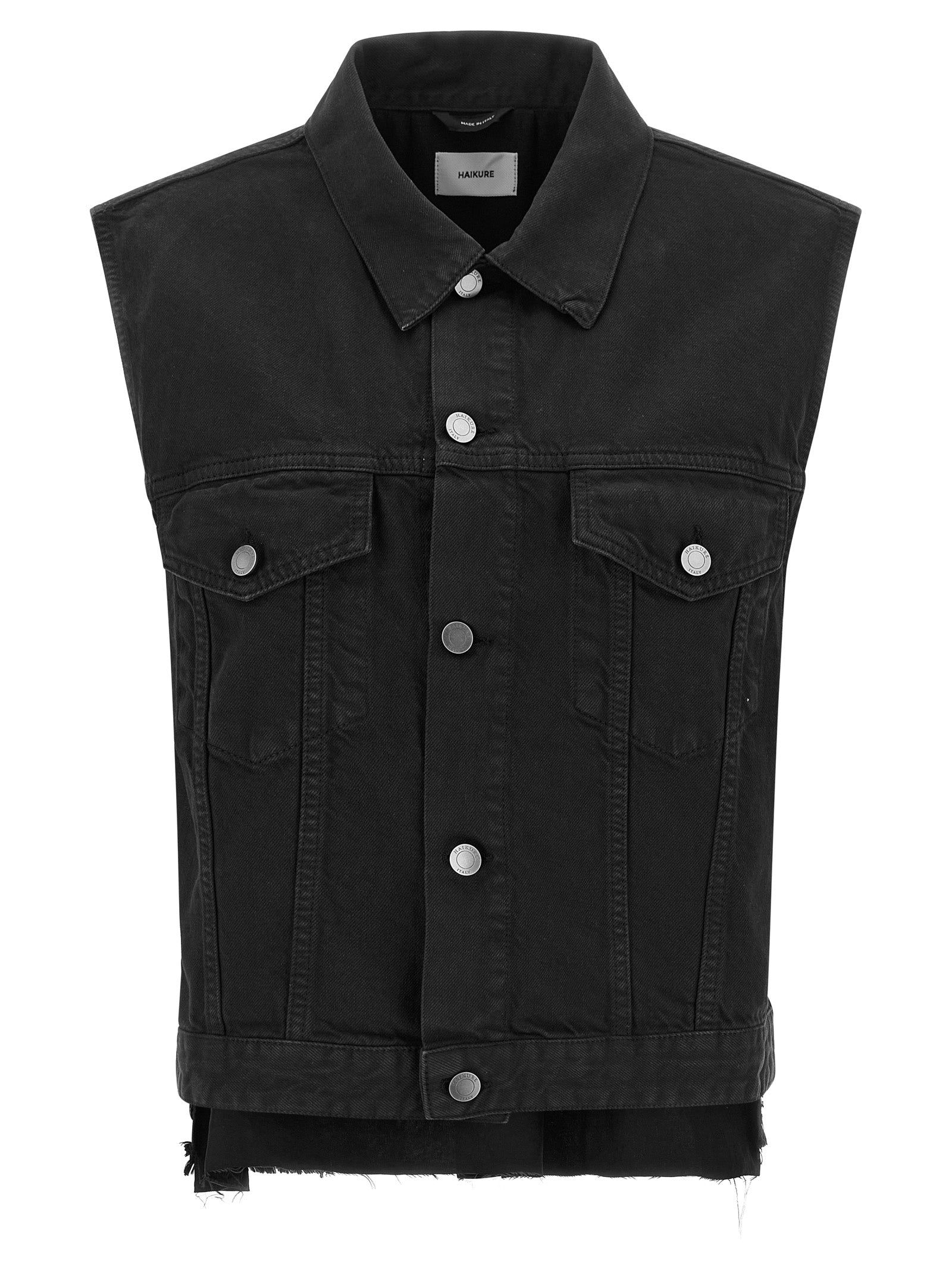Haikure Schwarze ärmellose Baumwolljacke