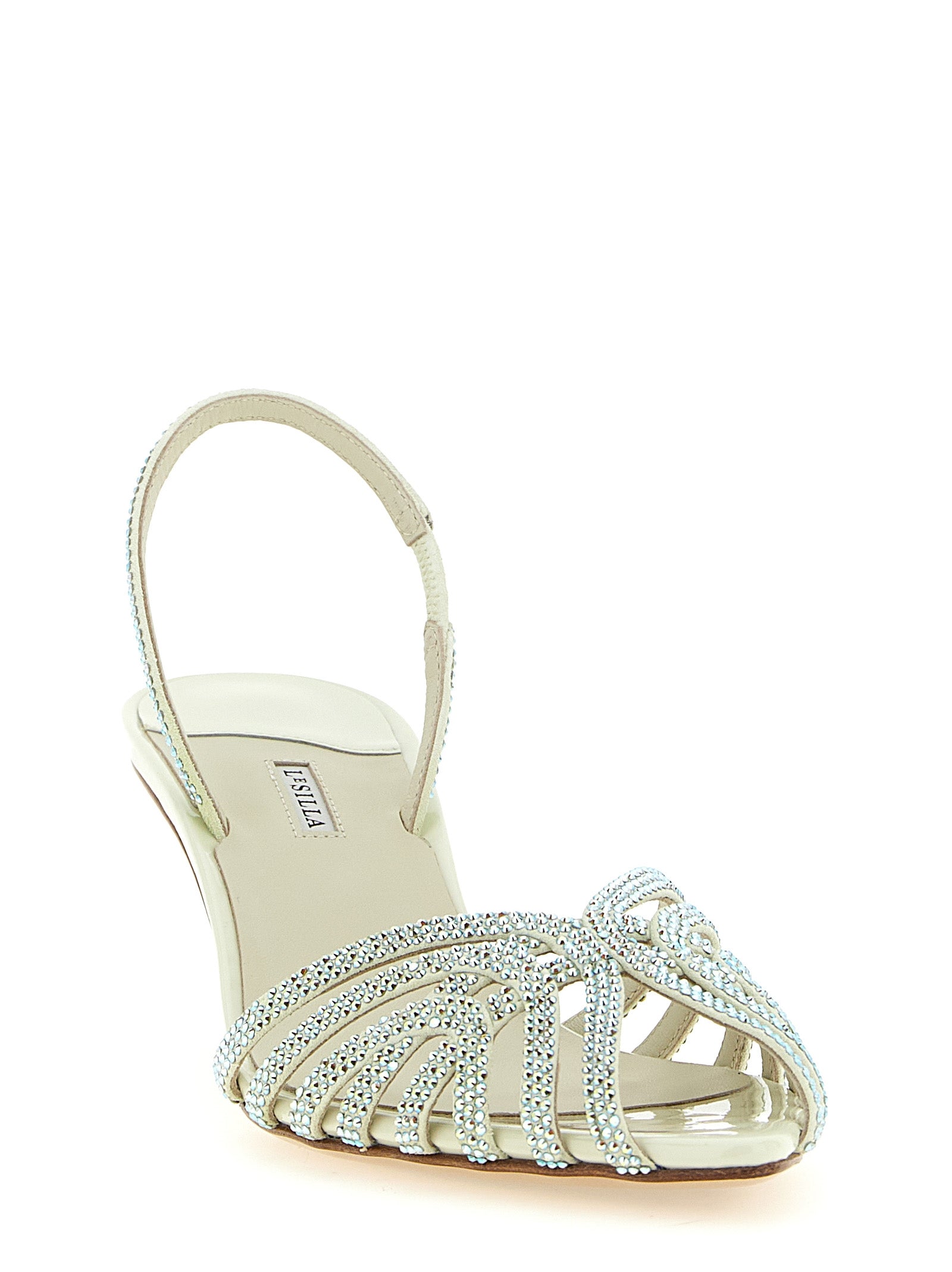 LE SILLA Zweifarbige Stilettosandalen aus Ziegenleder
