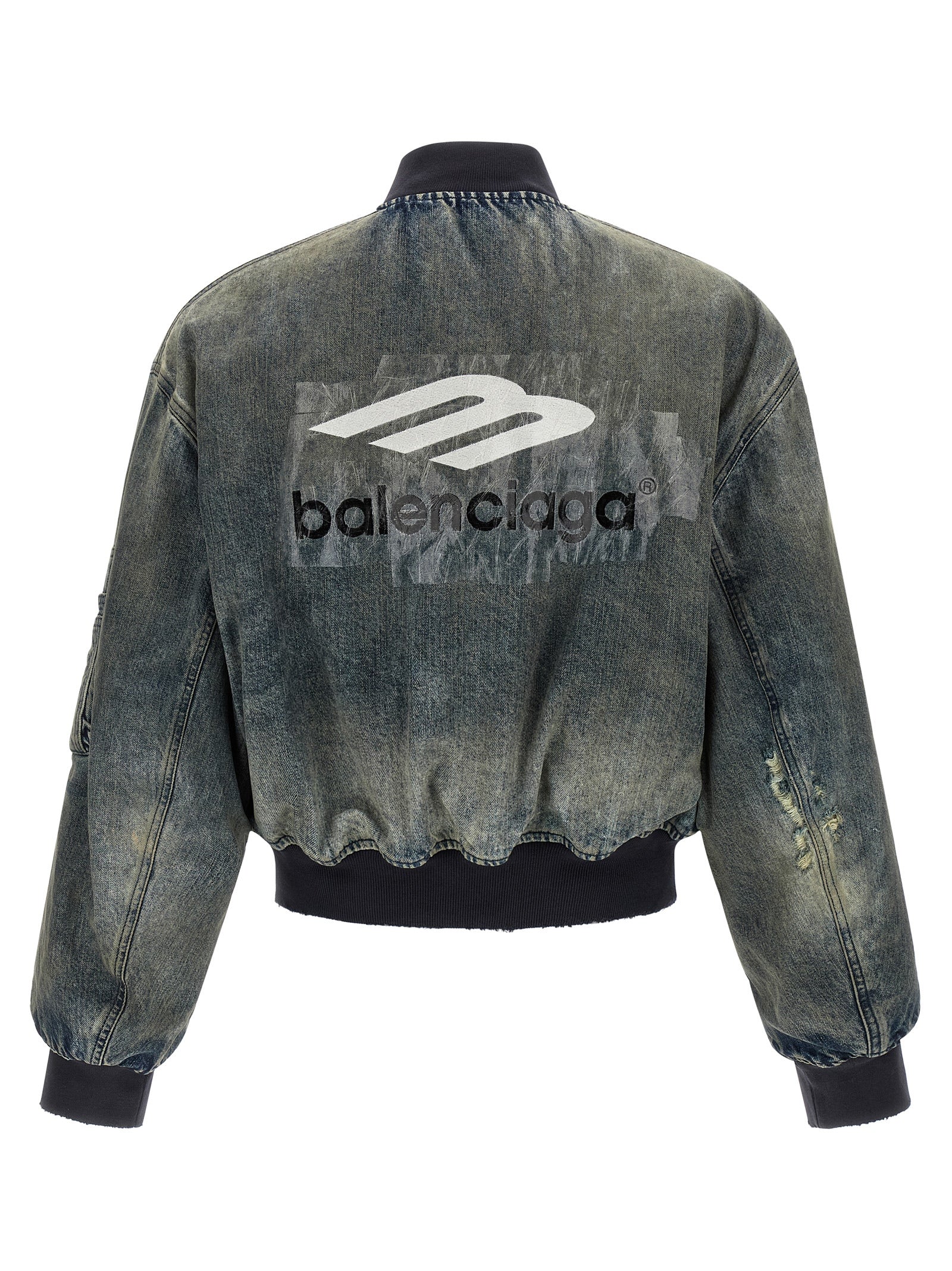 Balenciaga Grauer Bomber aus Polyester