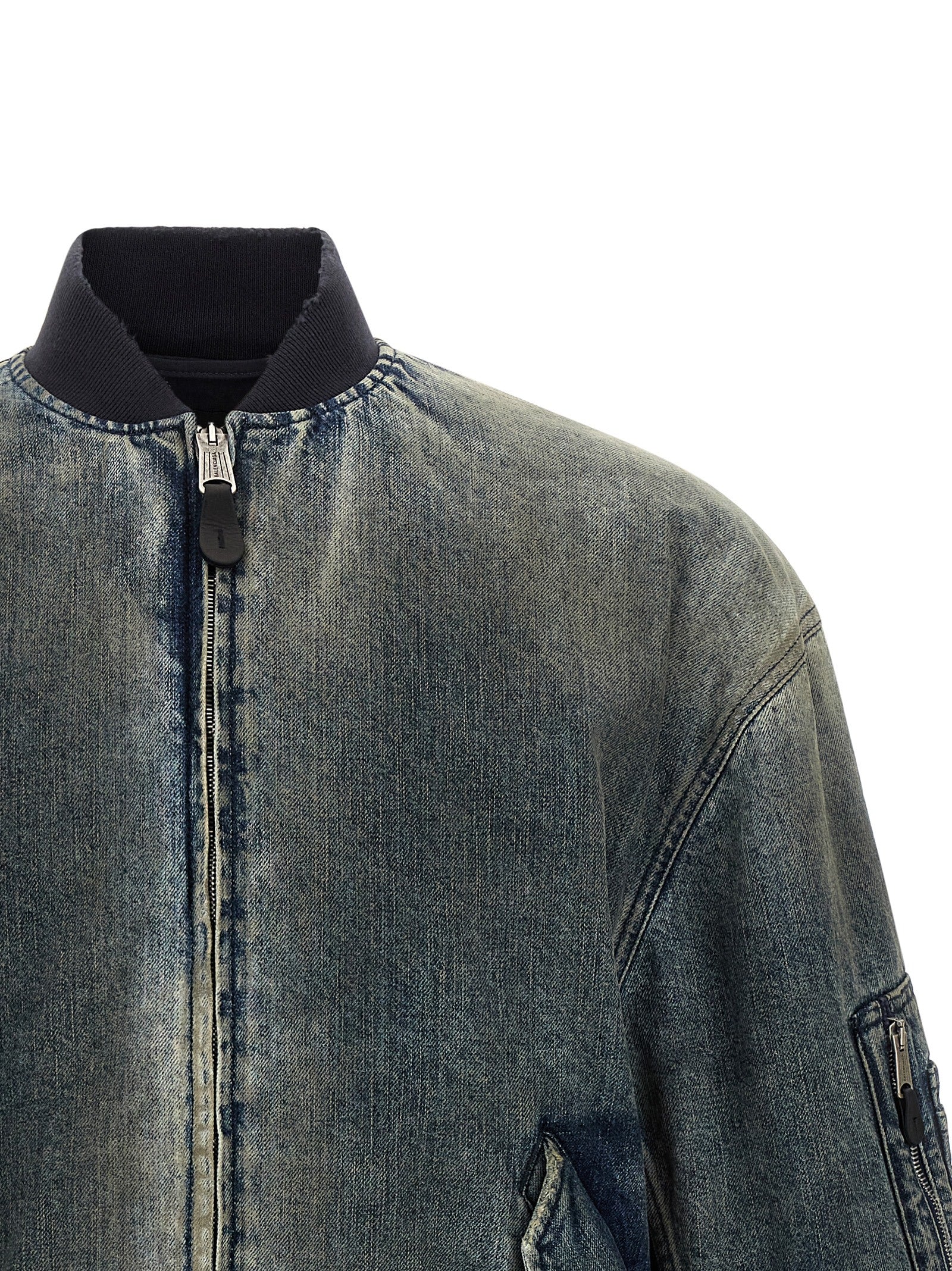 Balenciaga Grauer Bomber aus Polyester