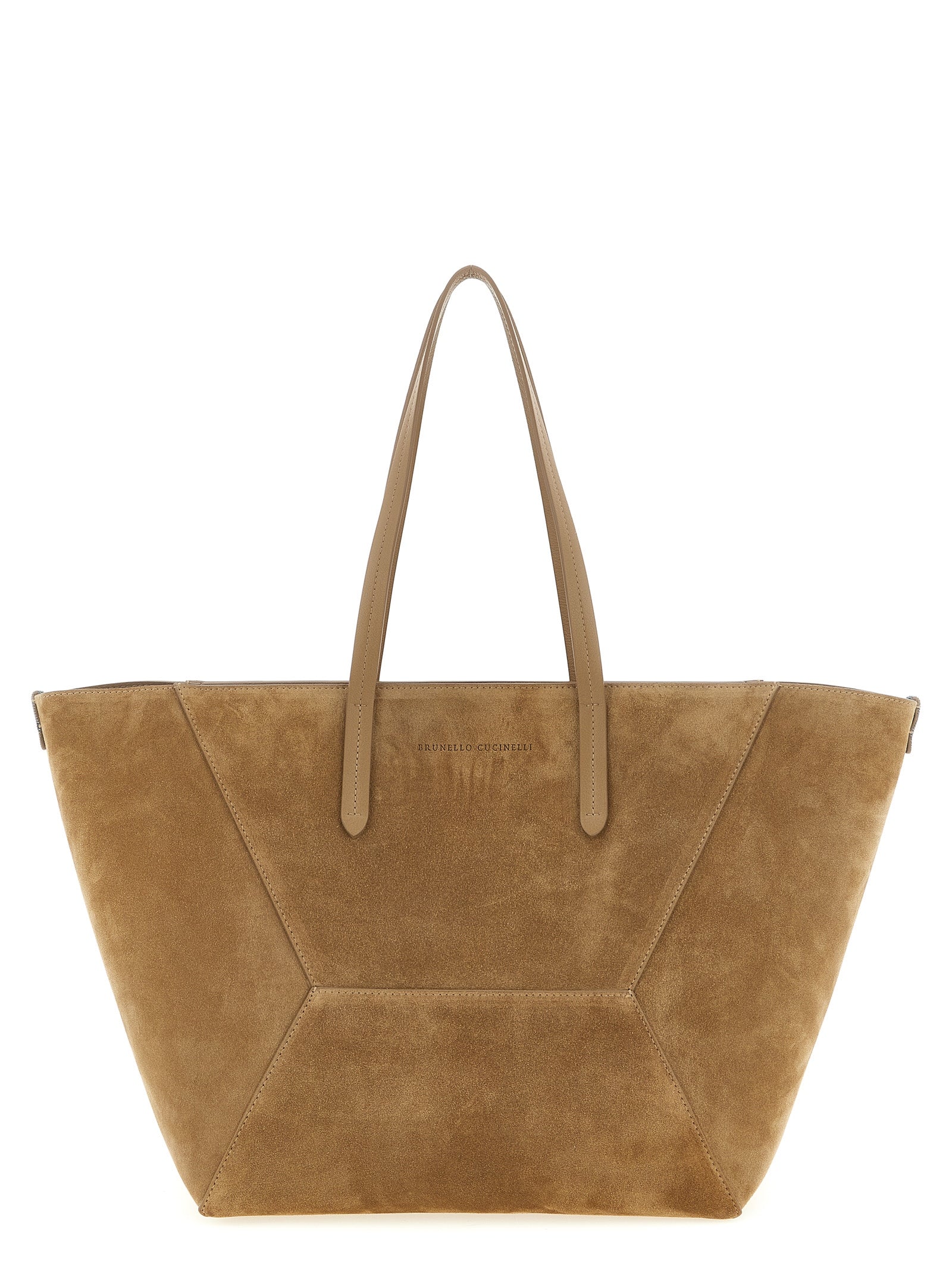 Brunello Cucinelli Braunes Kalbsleder Damen Crossbody Tasche