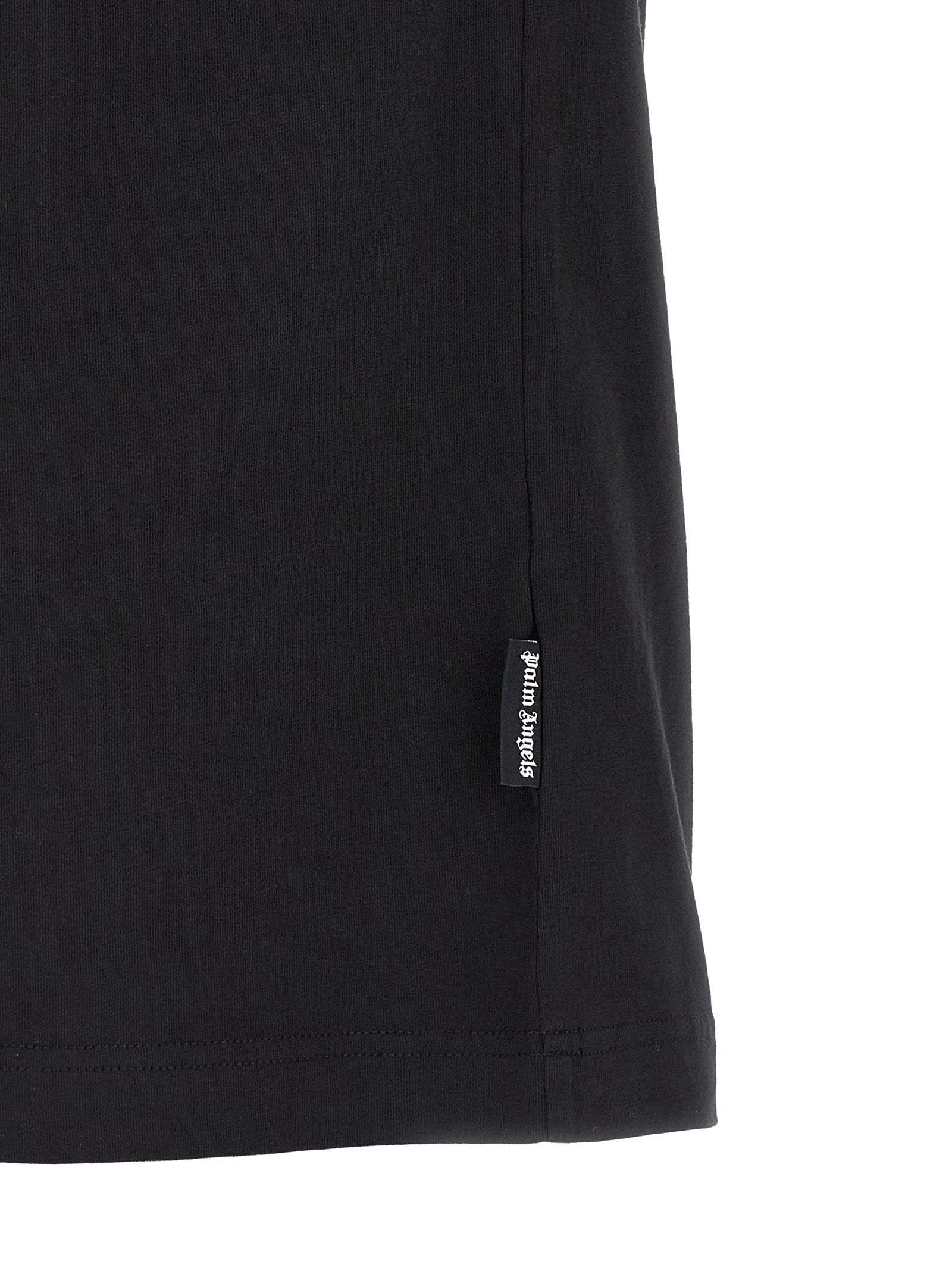 Palm Angels Schwarzes Baumwoll-T-Shirt