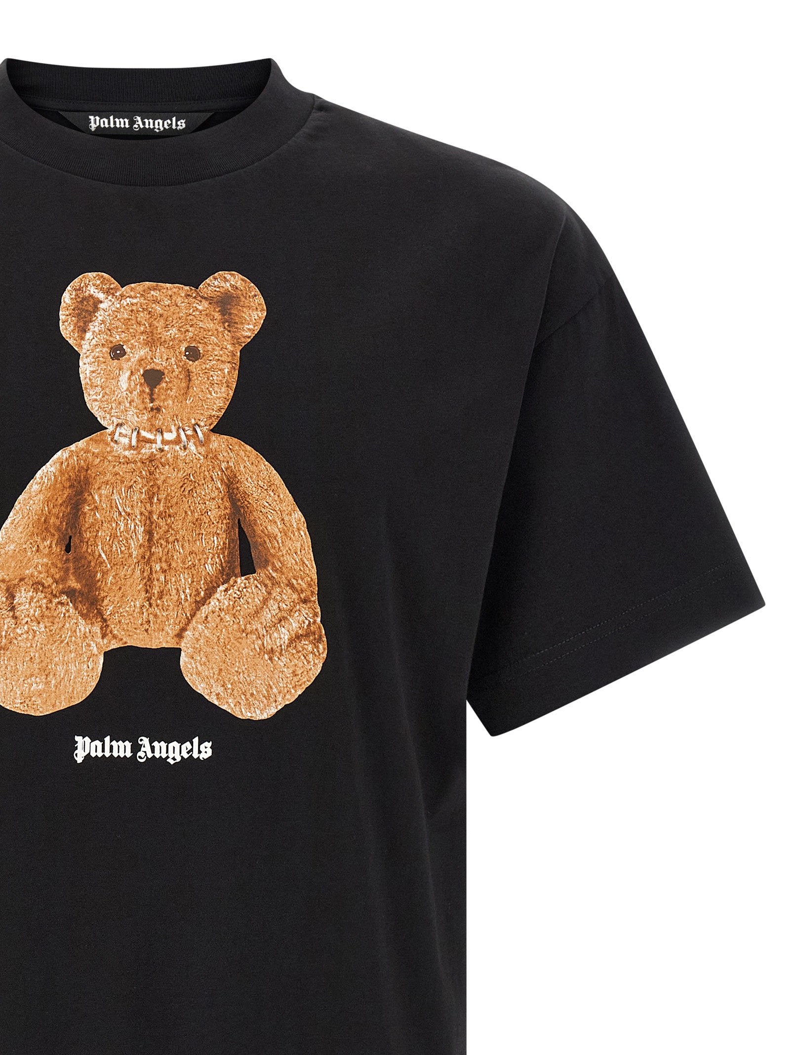 Palm Angels Schwarzes Baumwoll-T-Shirt