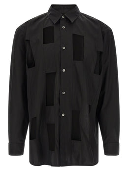 Comme Des Garçons Schwarze Baumwollbluse