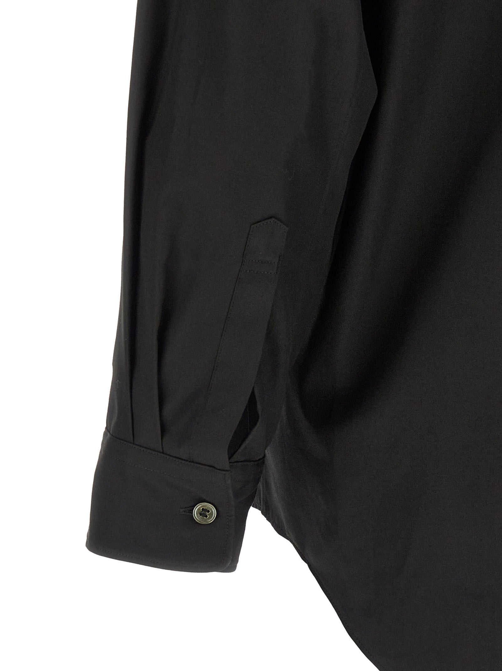 Comme Des Garçons Schwarze Baumwollbluse
