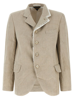 Comme Des Garçons Beige Leinenblazer