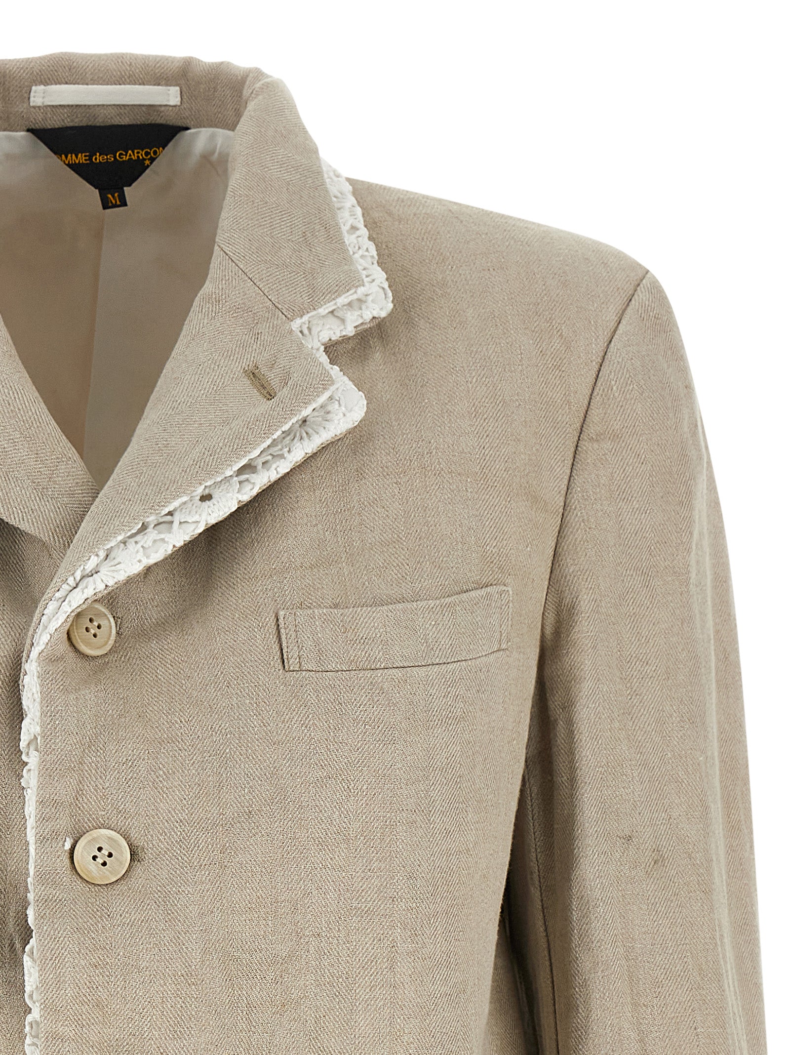 Comme Des Garçons Beige Leinenblazer