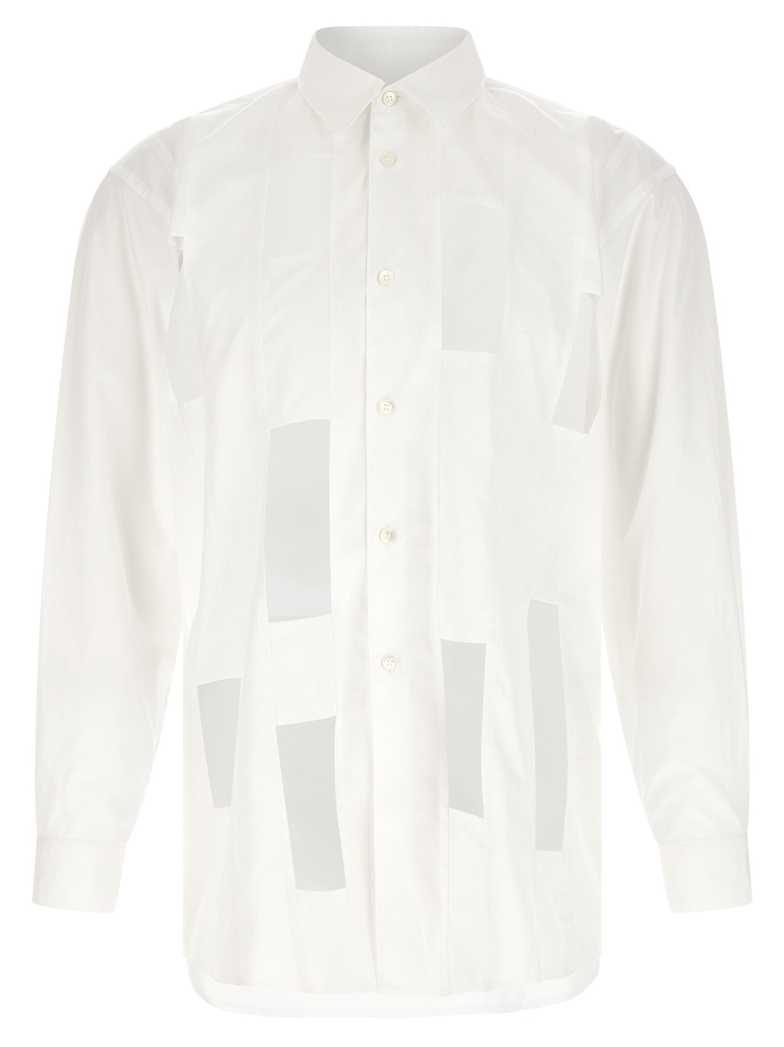 Comme Des Garçons Weiße Baumwollbluse