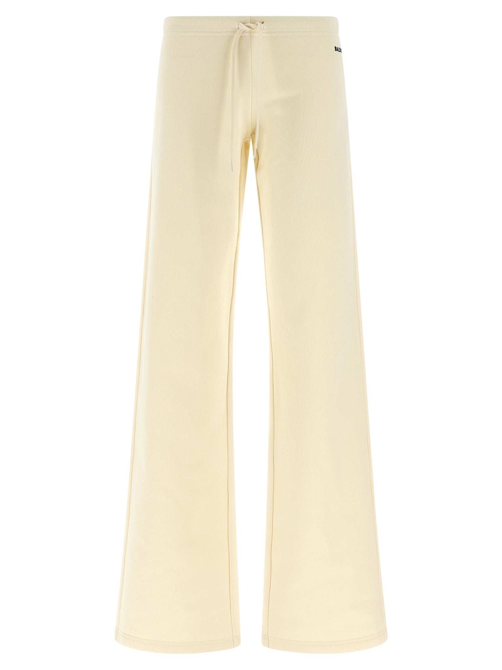 Balenciaga Weiße Baumwoll-Hosen mit weitem Bein