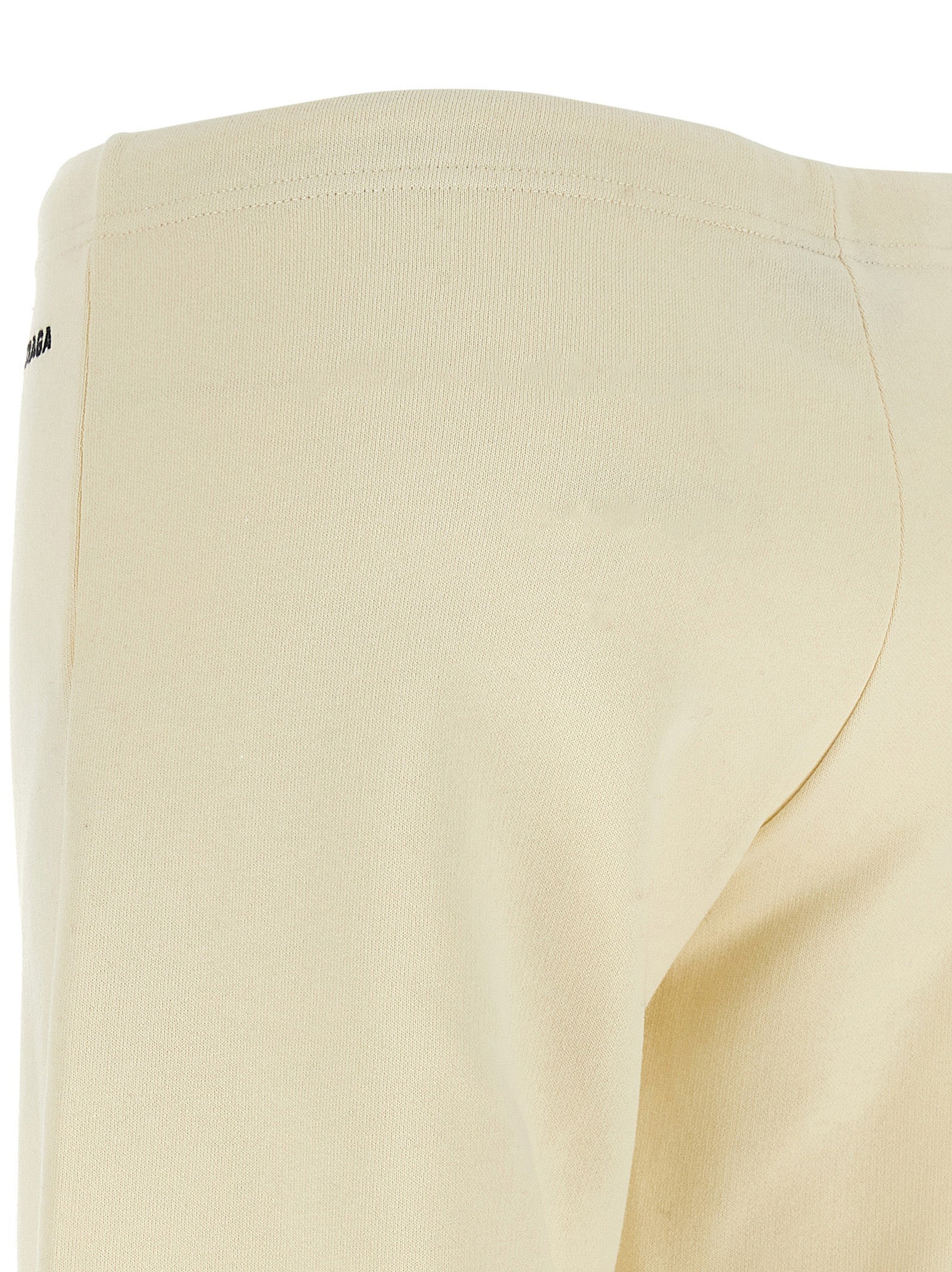Balenciaga Weiße Baumwoll-Hosen mit weitem Bein