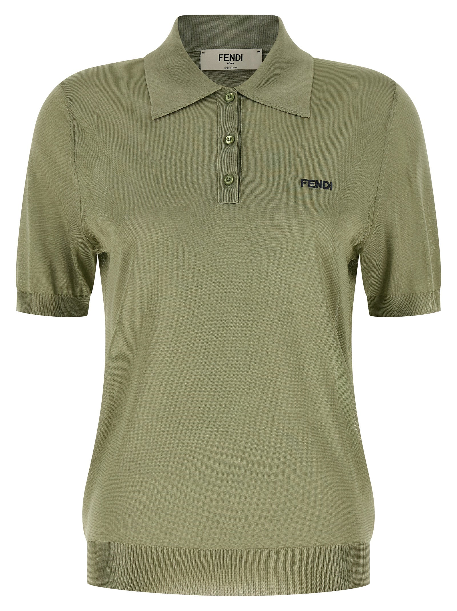 Fendi Zweifarbige Viskose-Poloshirt