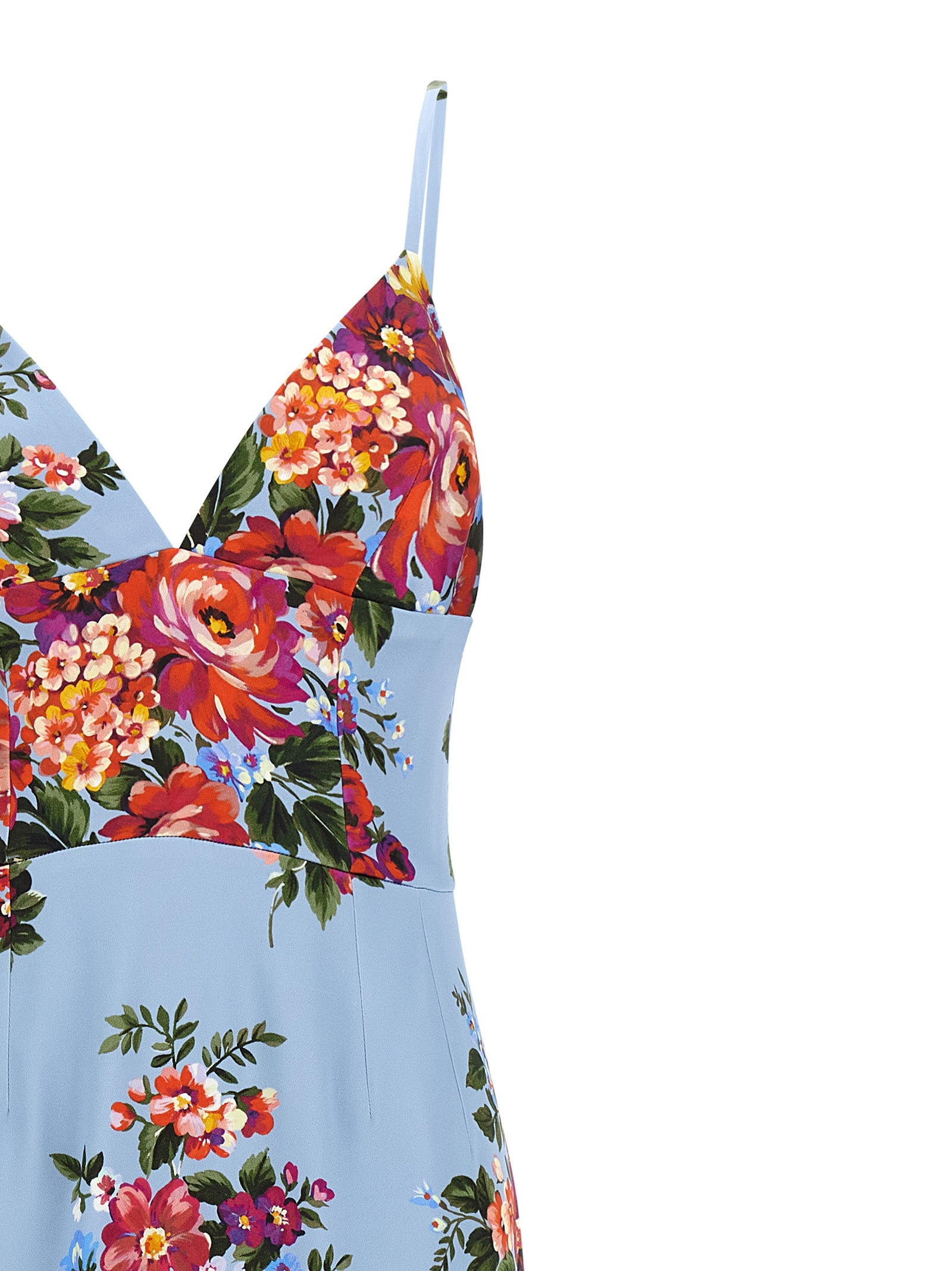 Dolce & Gabbana Blaues Viskose-Midi-Kleid