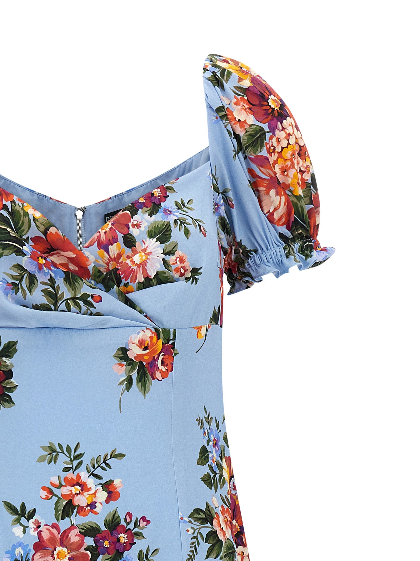 Dolce & Gabbana Blaues Seiden-Midikleid