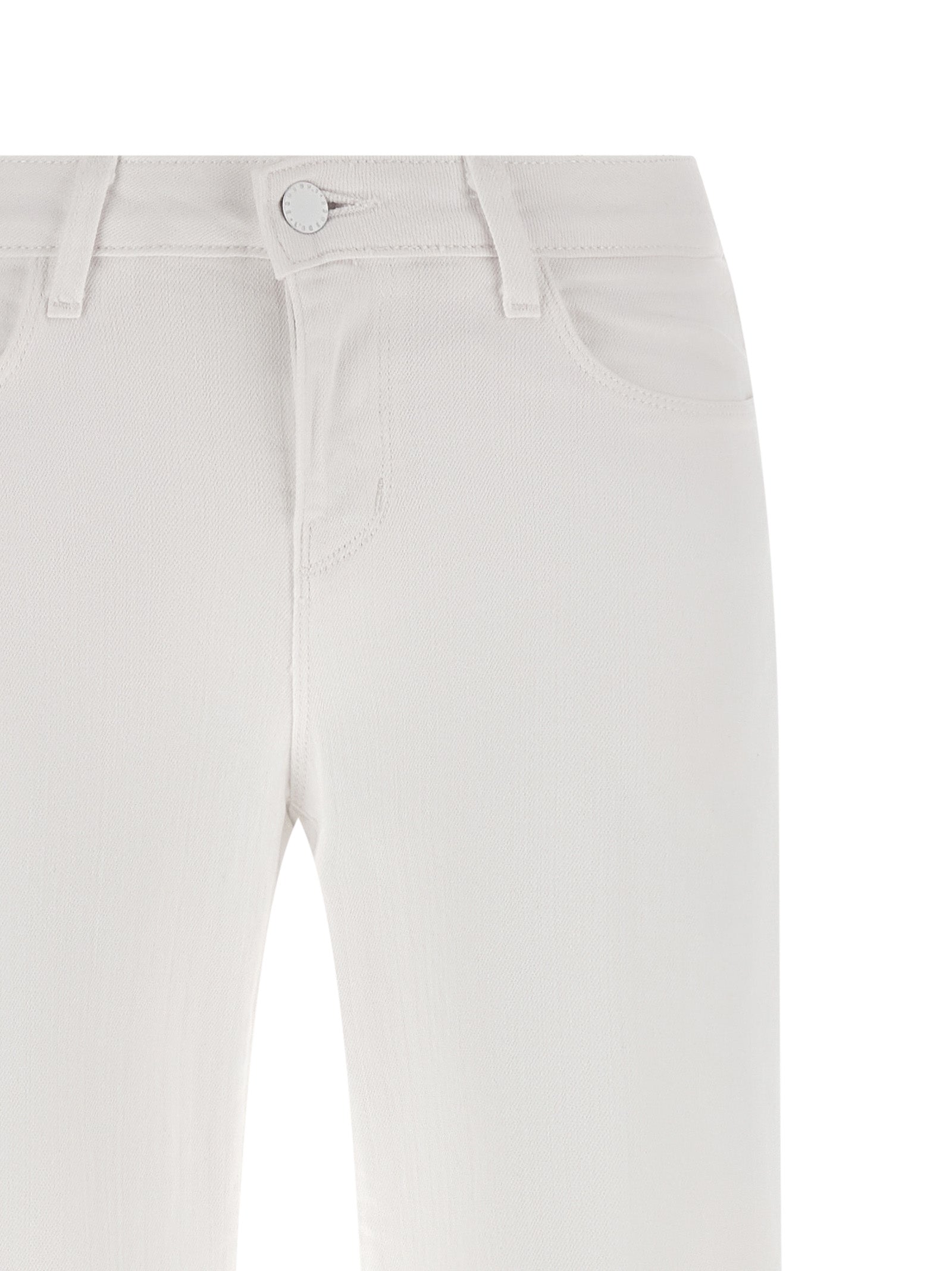 L'Agence Weiße Baumwolljeans im geraden Schnitt
