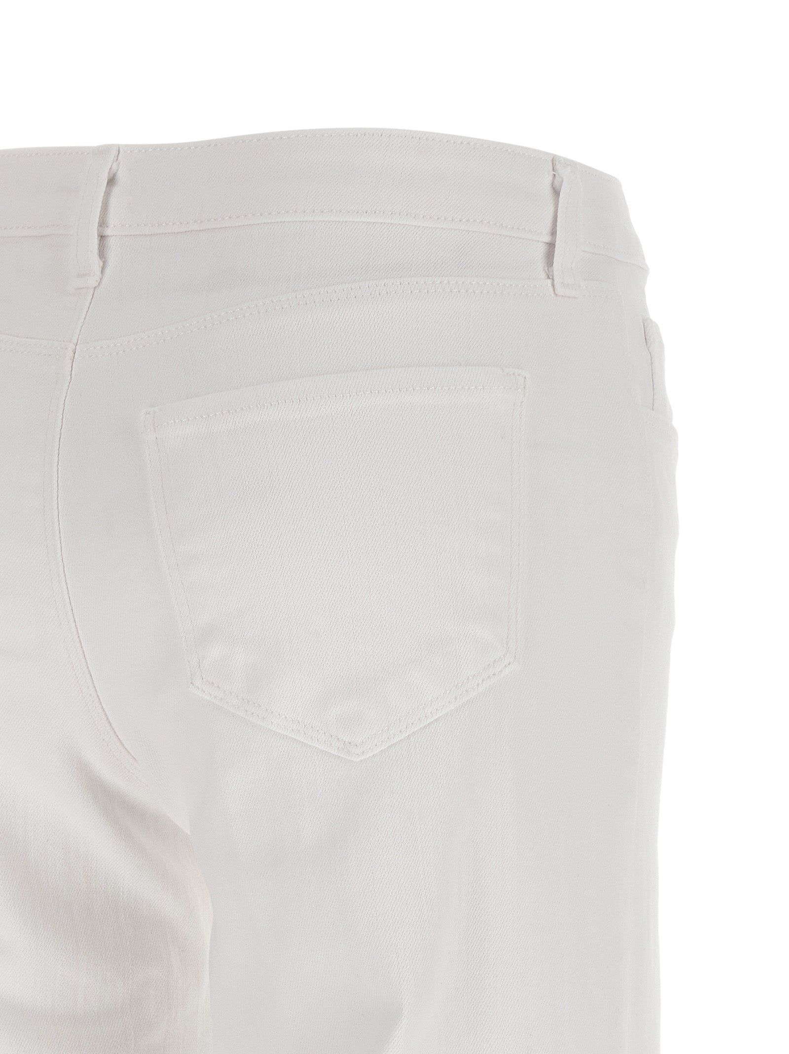 L'Agence Weiße Baumwolljeans im geraden Schnitt
