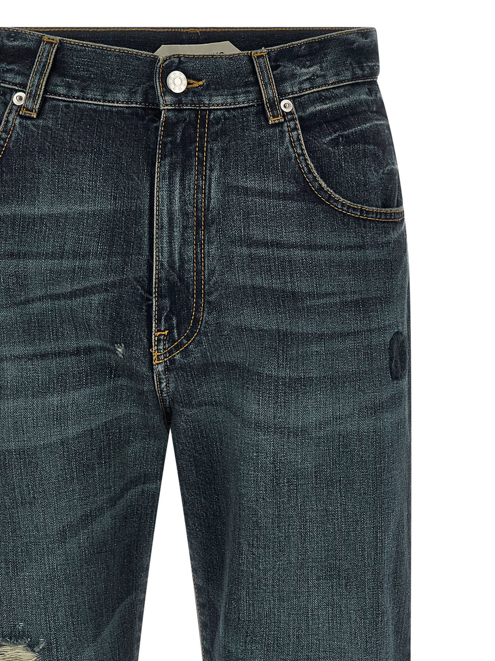 Namacheko Blaue Jeans aus Baumwolle im geraden Schnitt