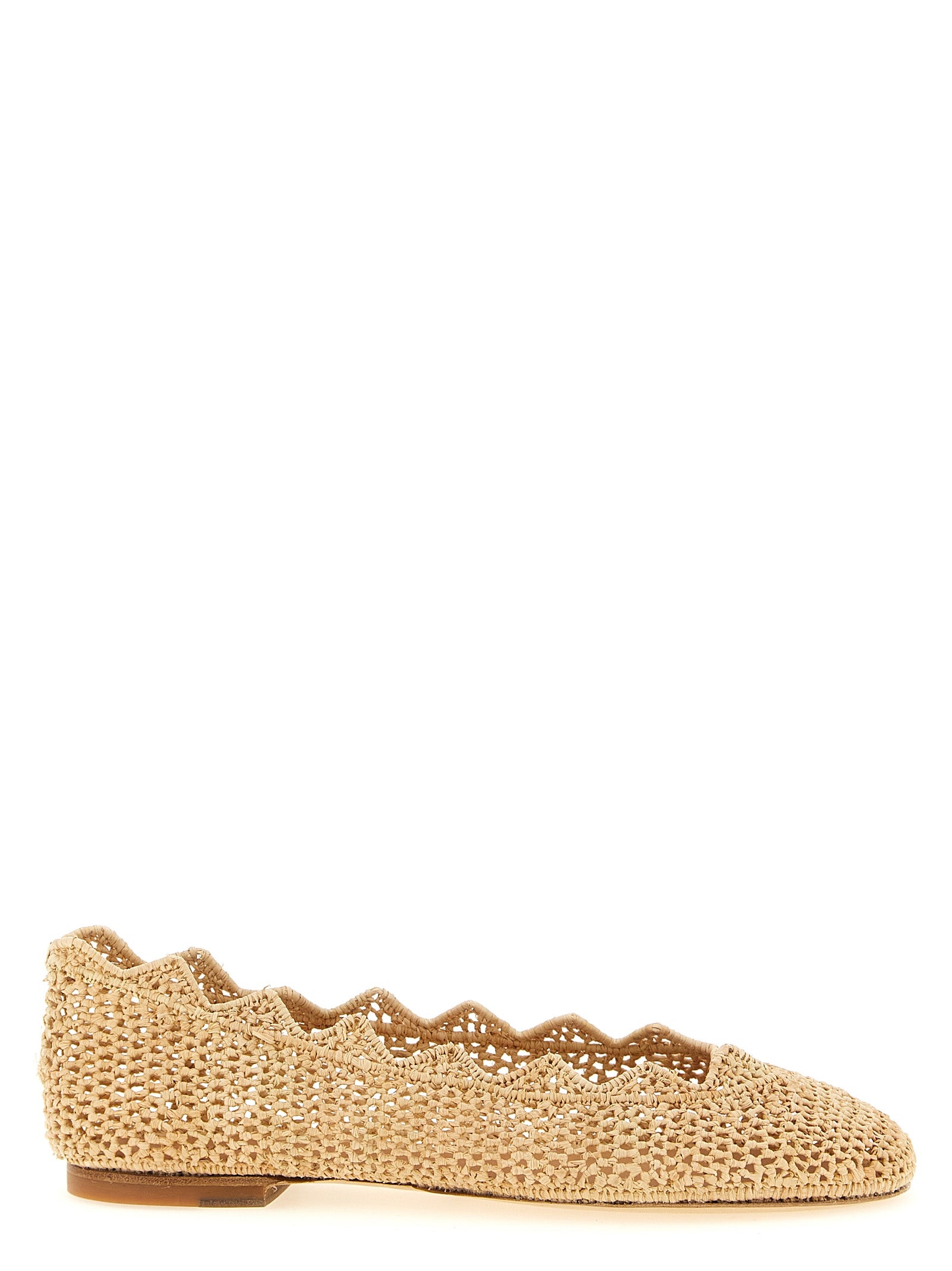 ODISSI Beige Viskose Ballerinas