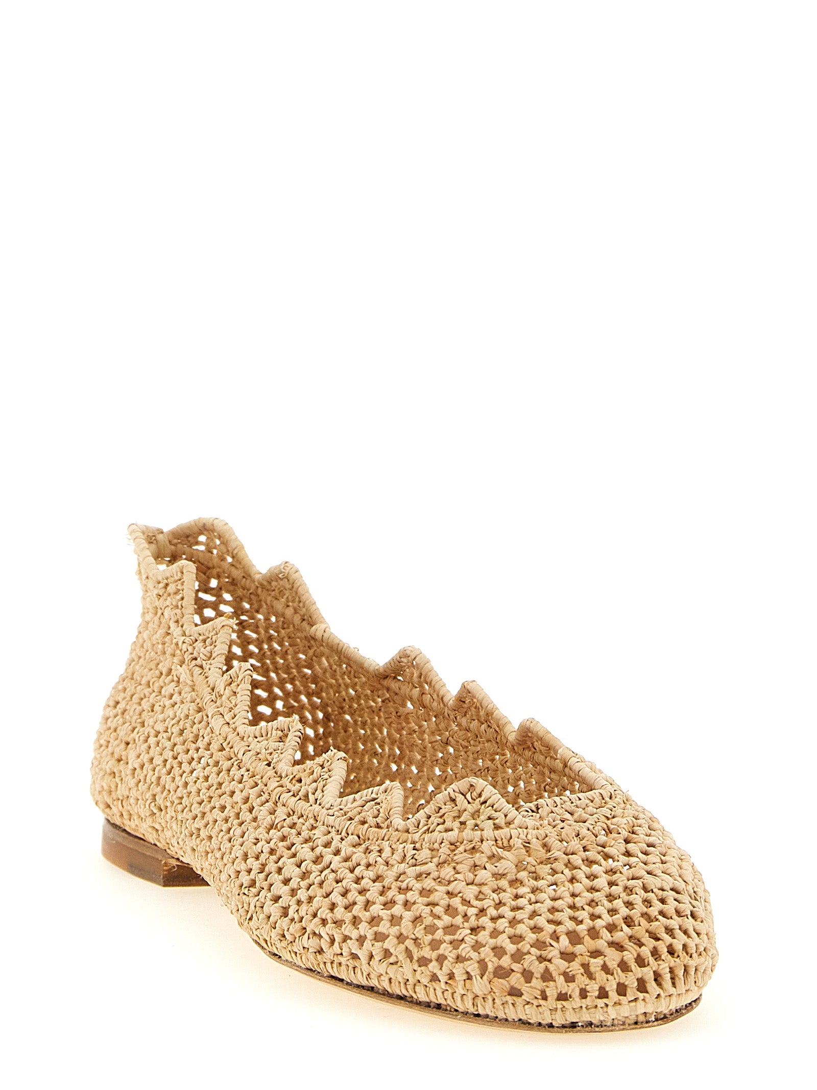 ODISSI Beige Viskose Ballerinas