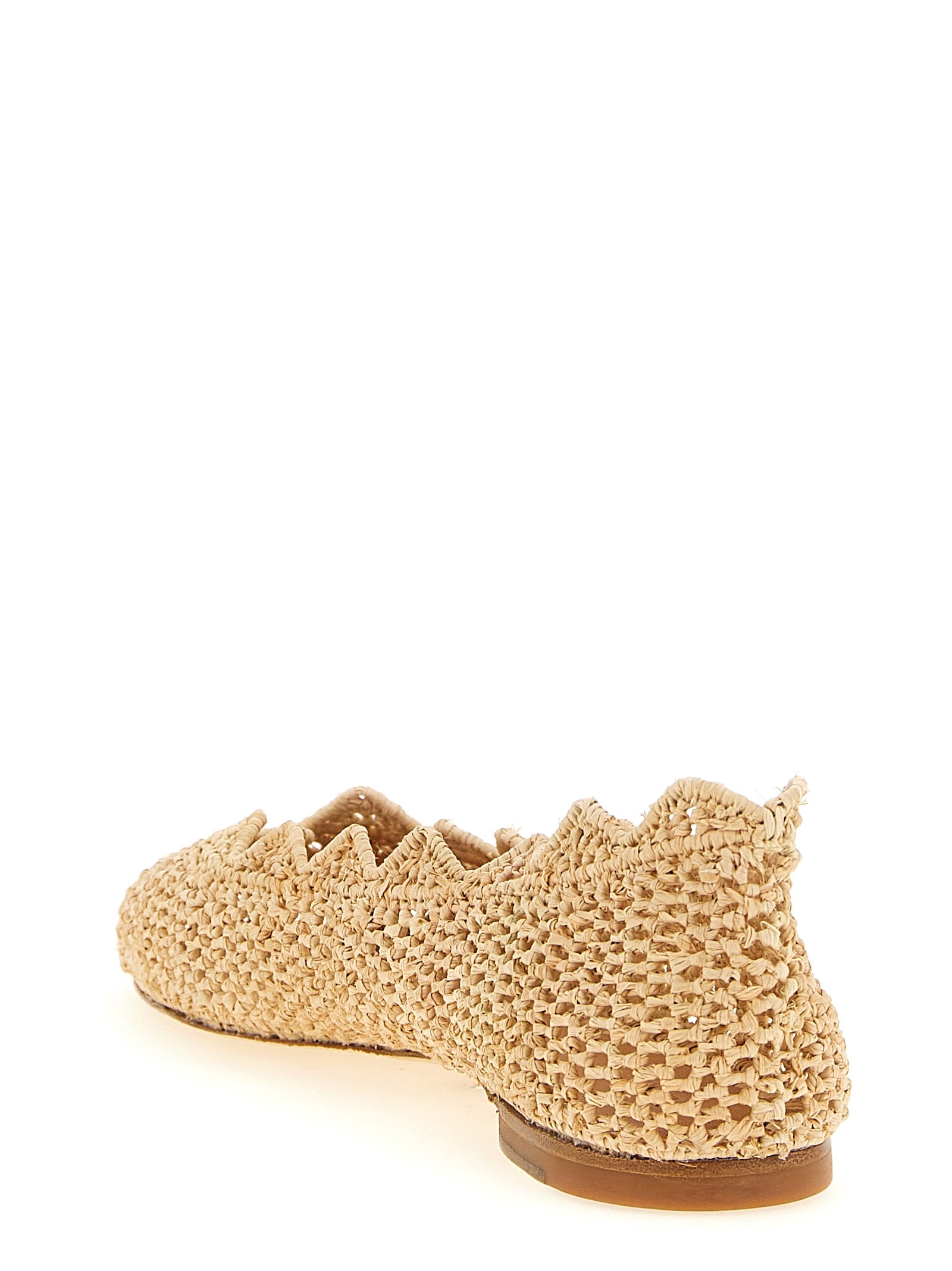 ODISSI Beige Viskose Ballerinas