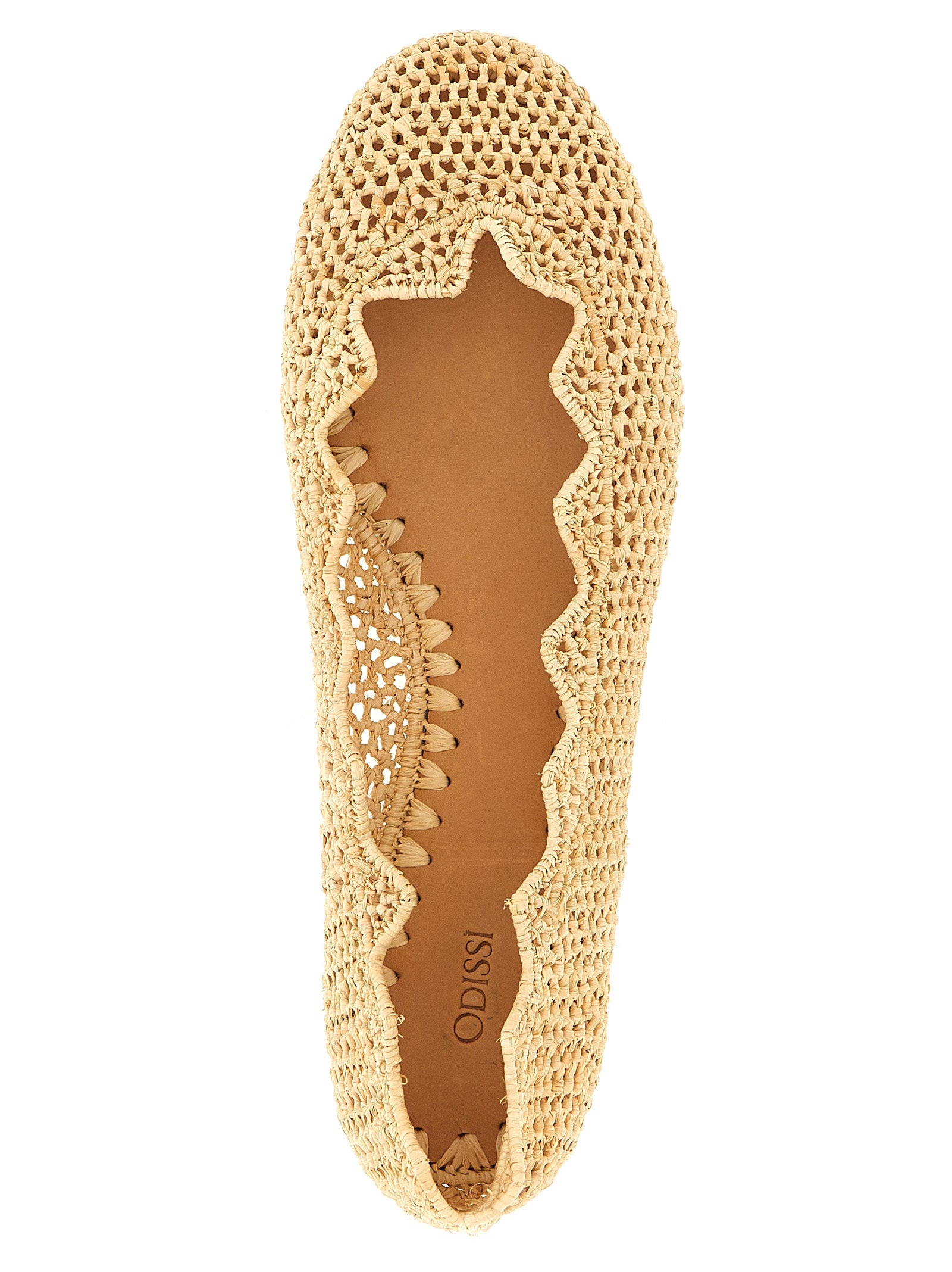 ODISSI Beige Viskose Ballerinas